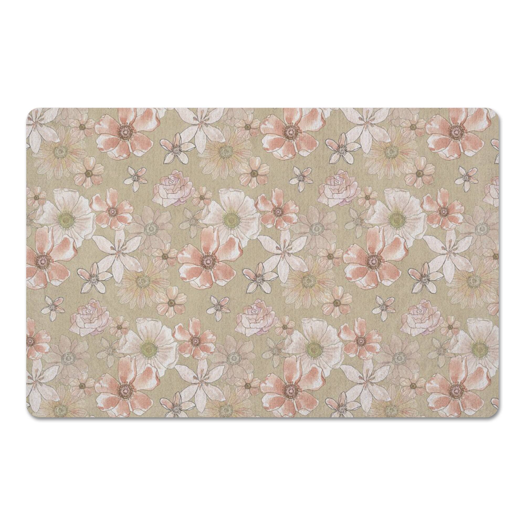 Watercolor Florals Floor Mat