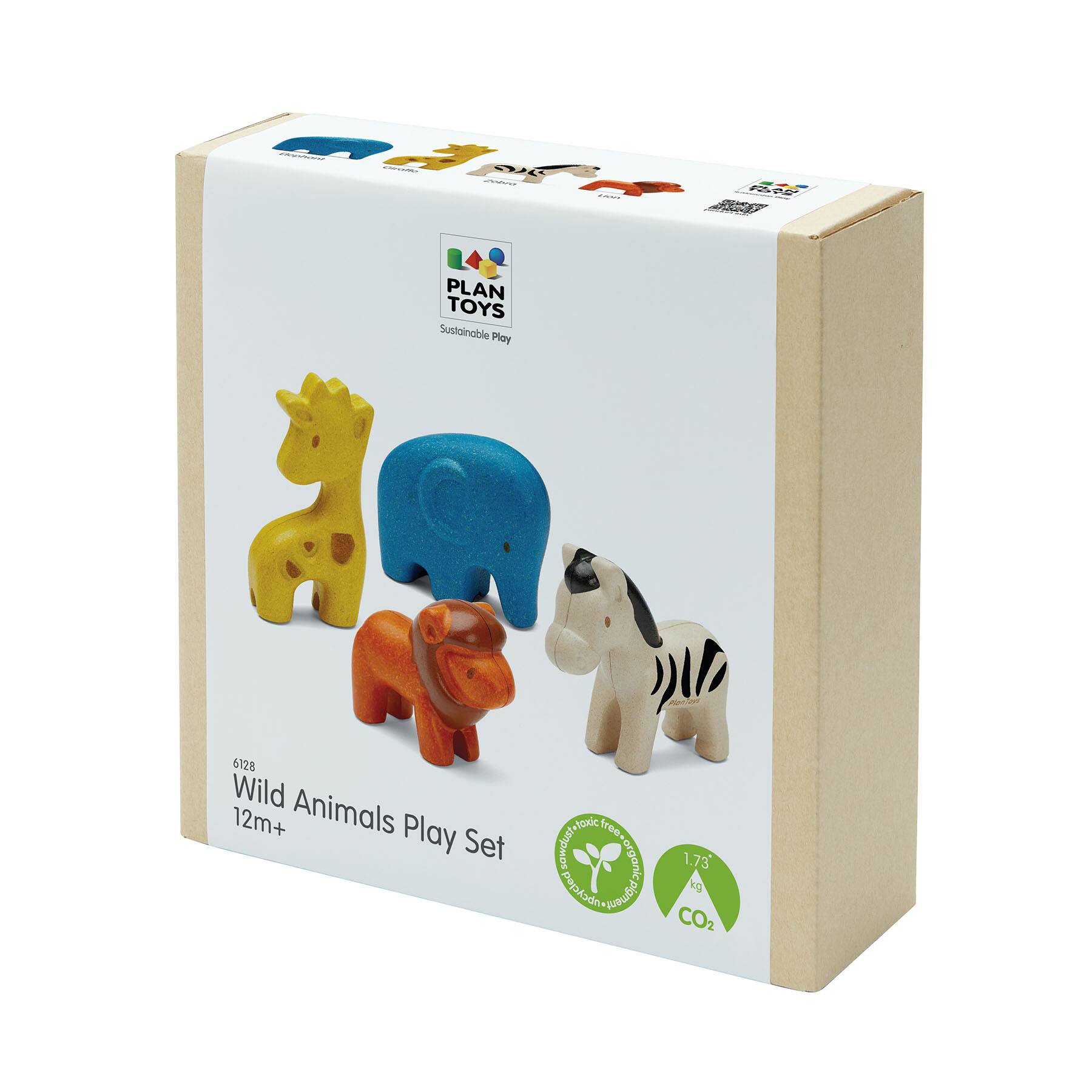 PlanToys Wild Animals Wooden Playset