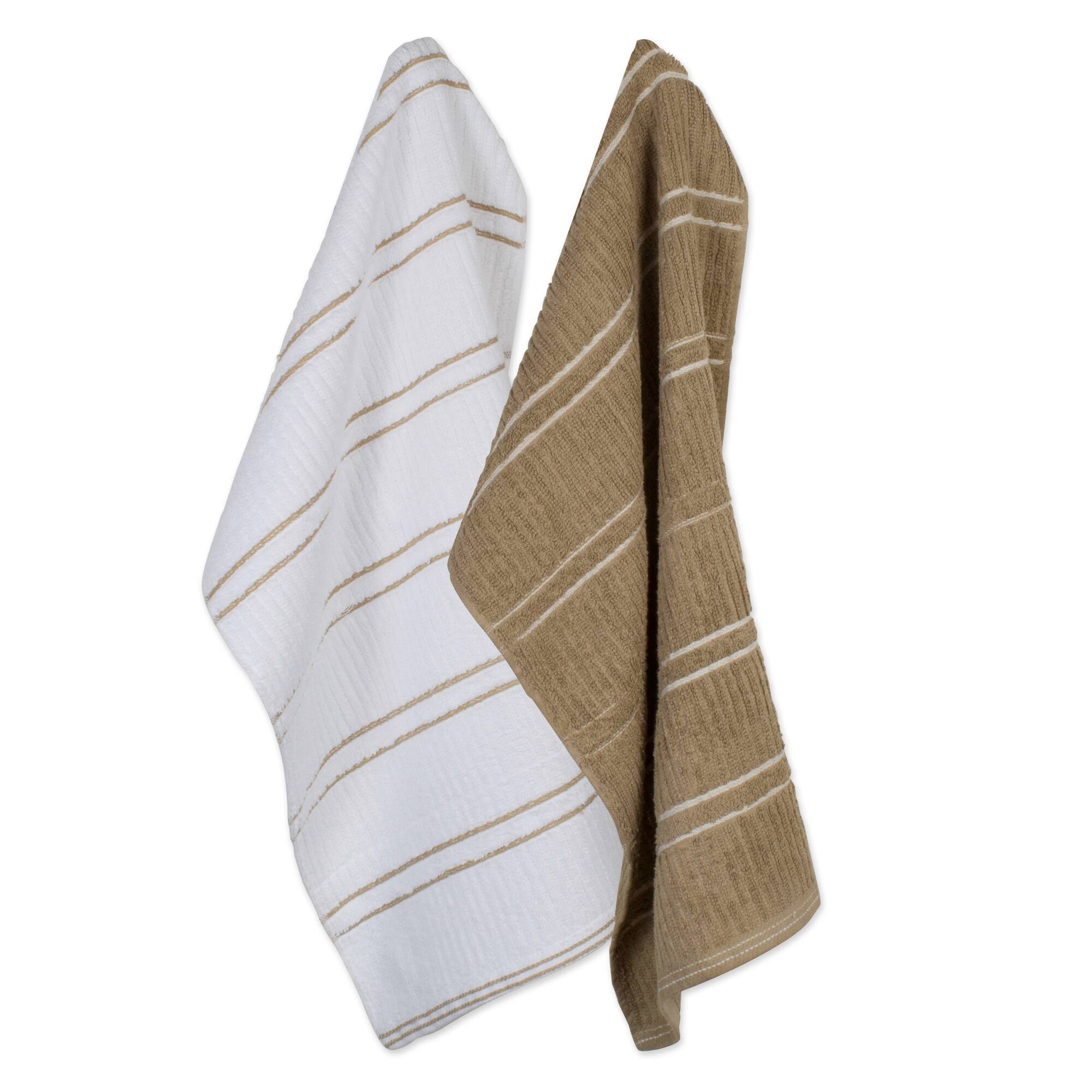 DII® Striped Ribbed Terry Dish Towels, 6ct.