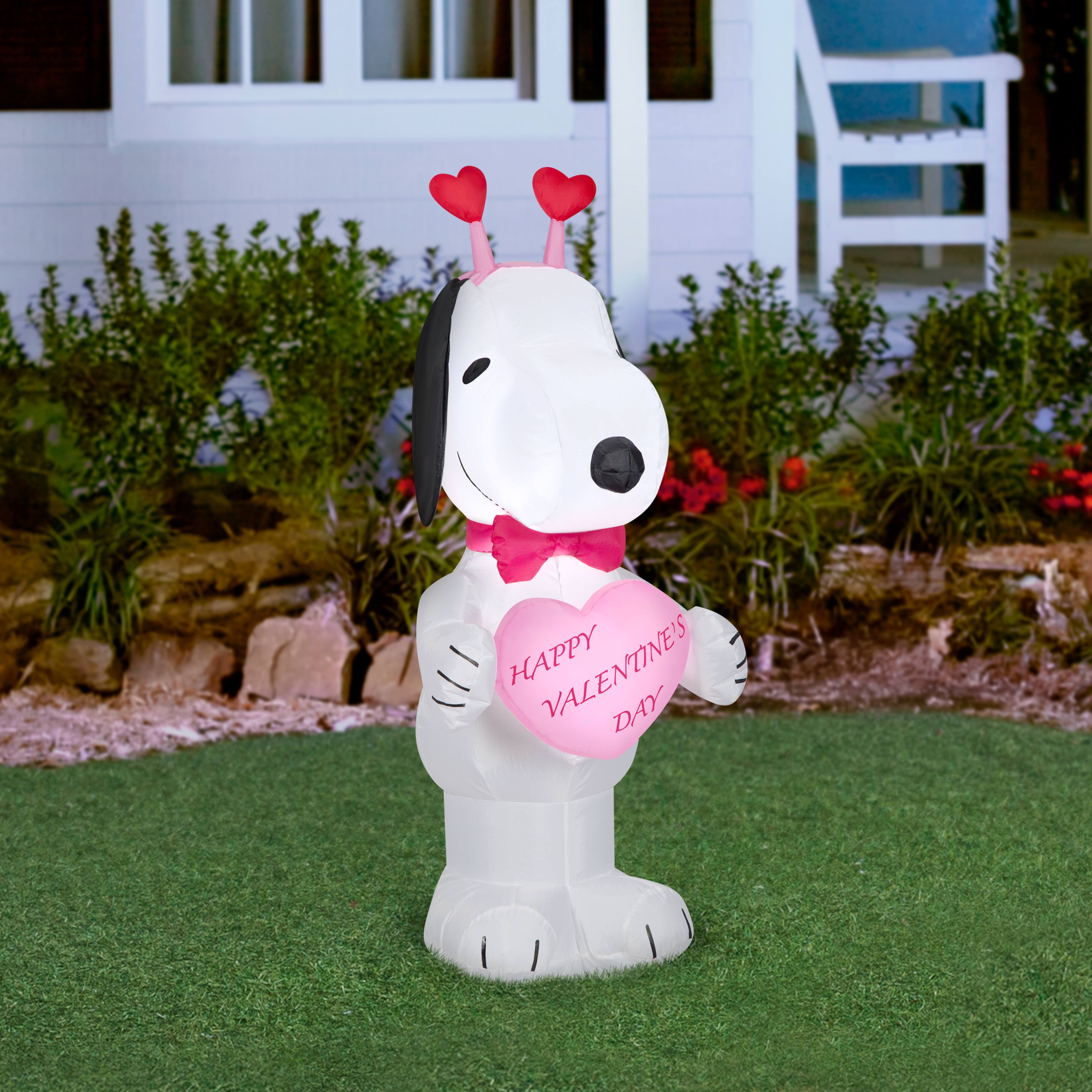3.5ft. Airblown® Inflatable Valentine's Day Snoopy with Heart Headband