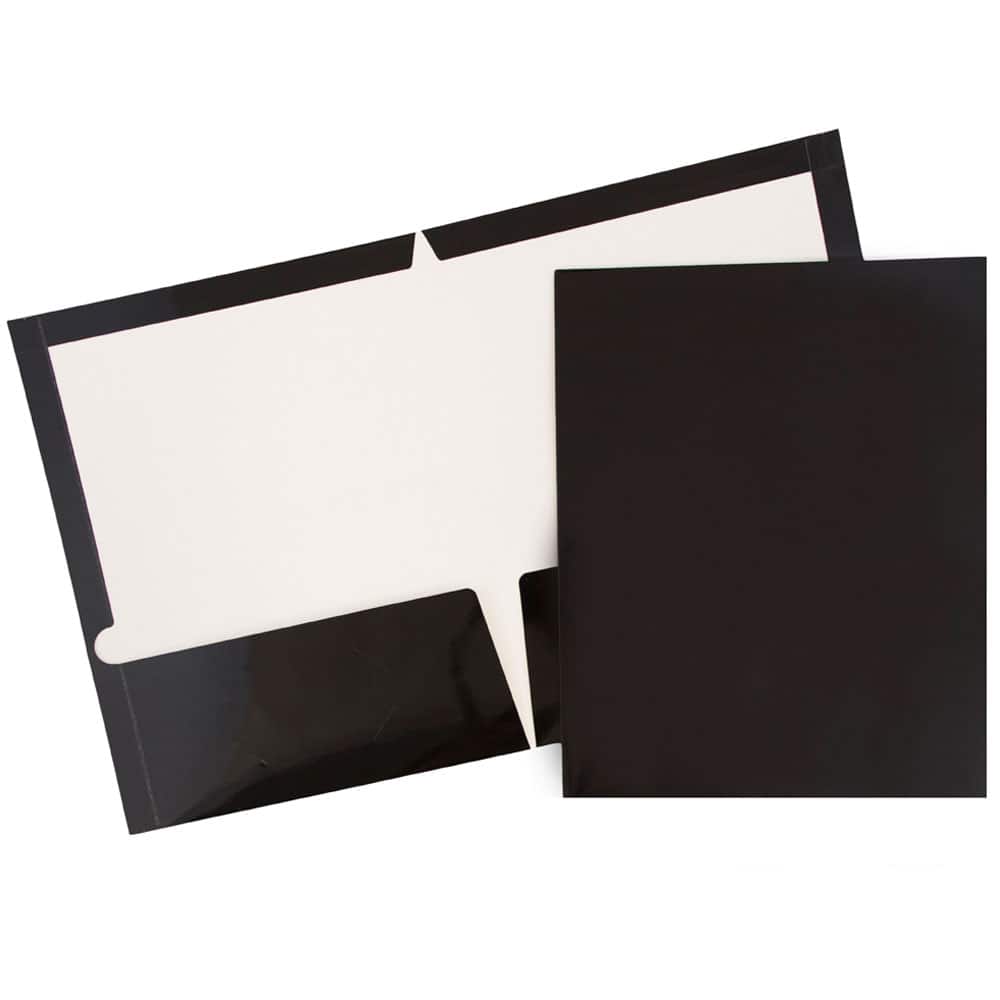 JAM Paper Laminated 2-Pocket Glossy Folders, 6ct.
