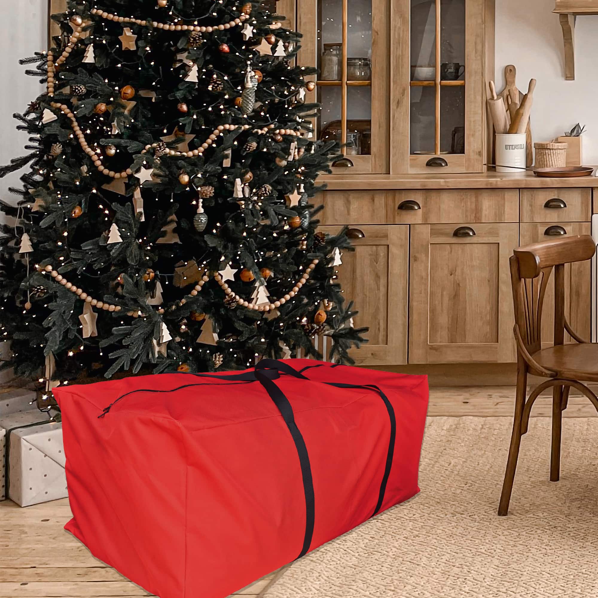 Large Red Christmas Holiday Storage Bag