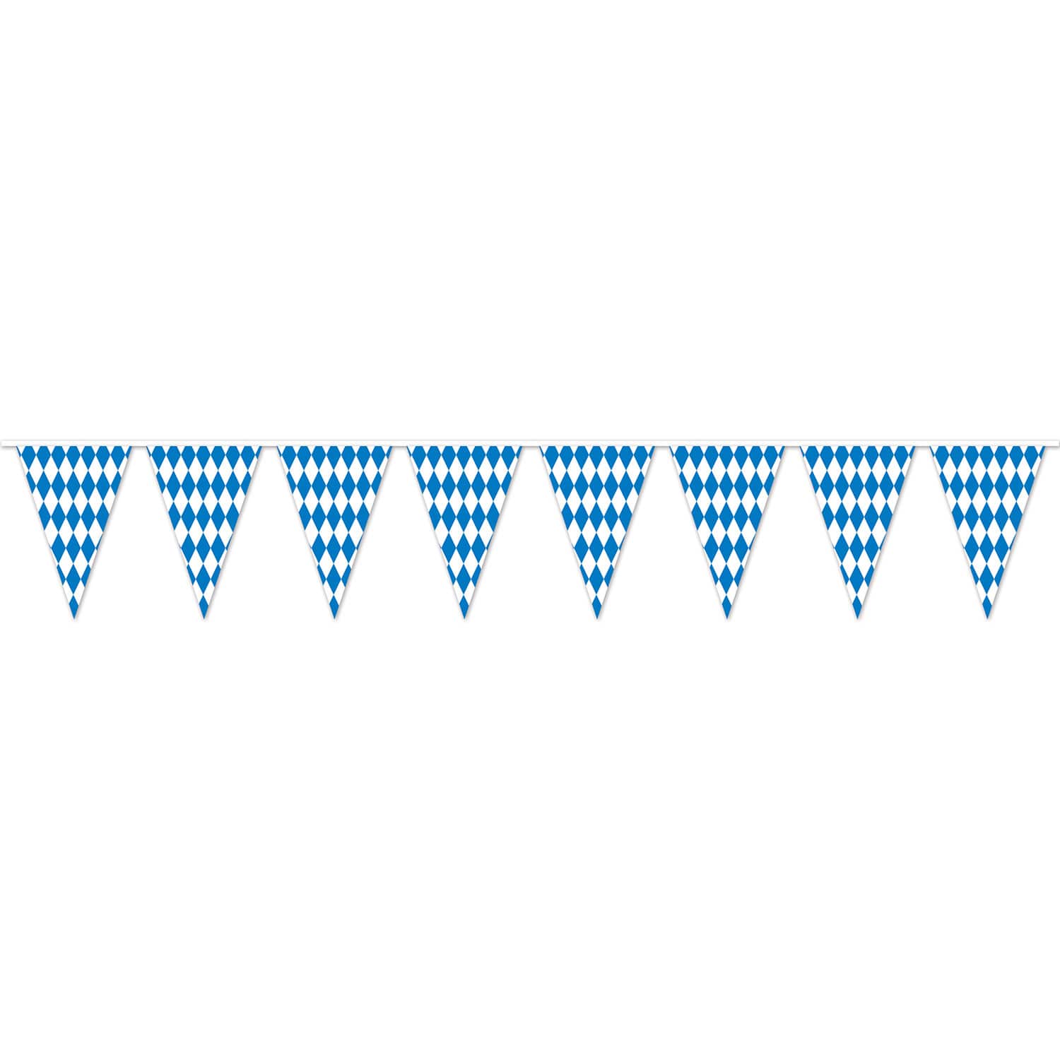 Blue & White Oktoberfest Pennant Banner