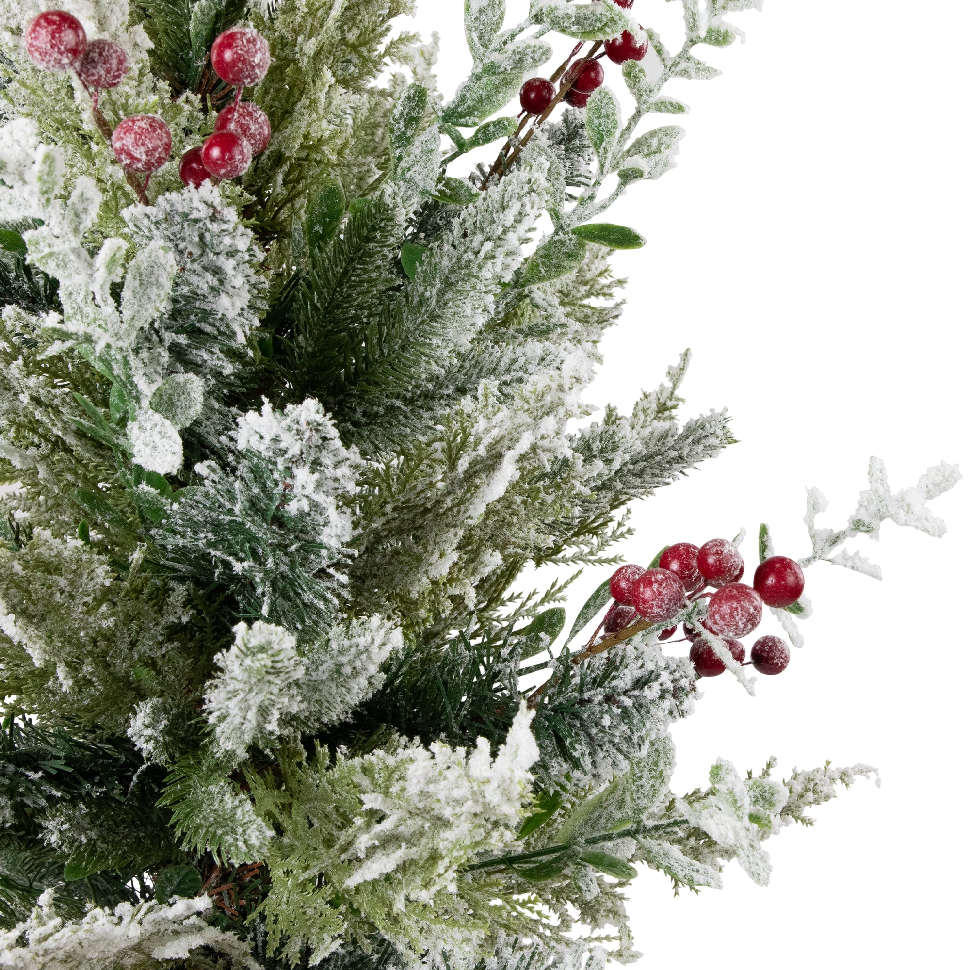24" Unlit Flocked Balsam Pine Artificial Christmas Tree