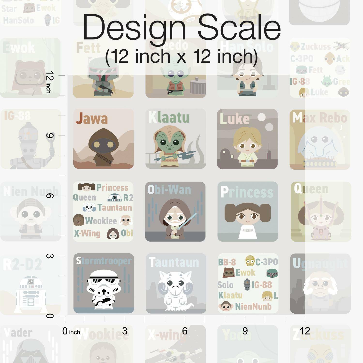 Star Wars Infant Alphabet Peel & Stick Wallpaper