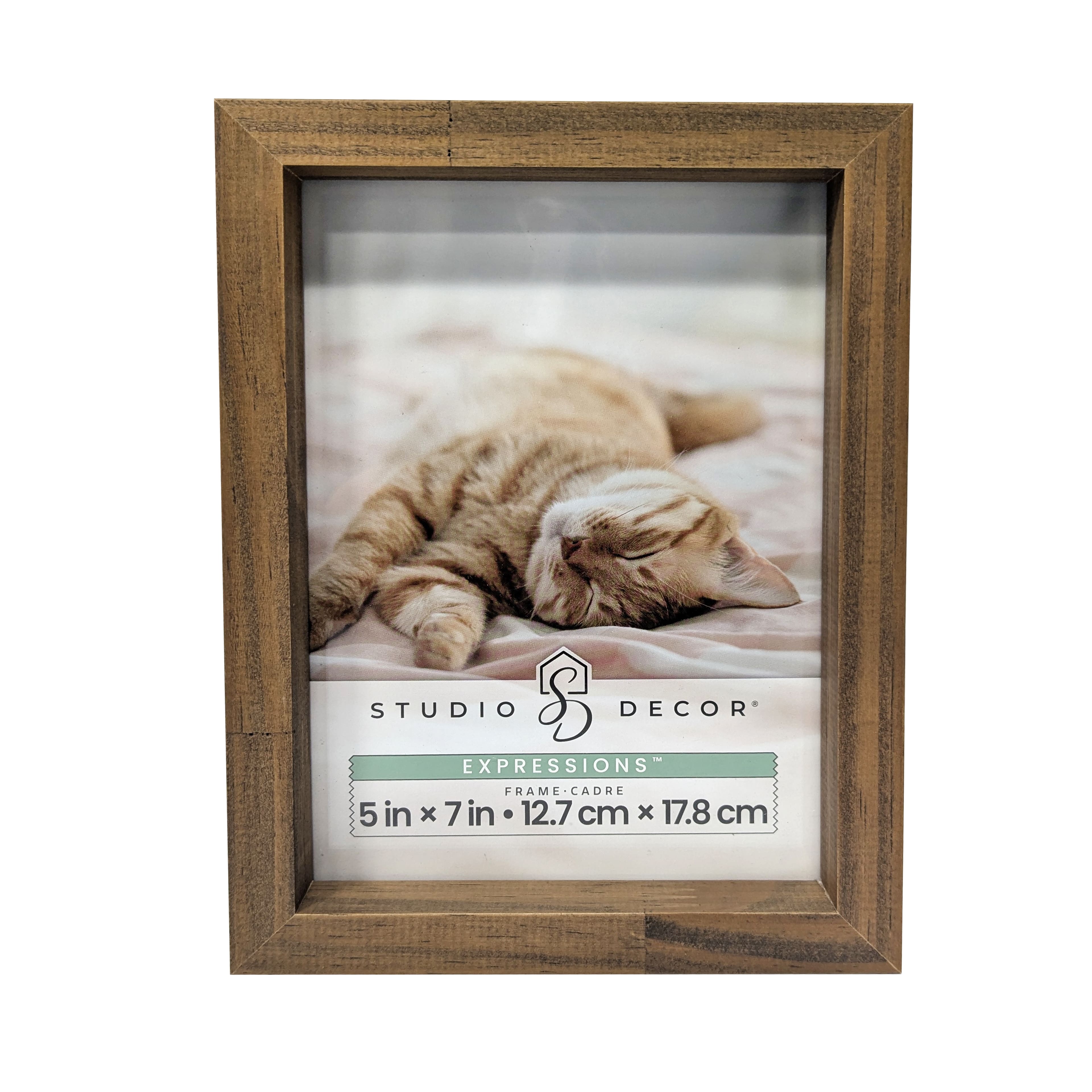 Expressions™ Brown Linear Wood Frame by Studio Décor