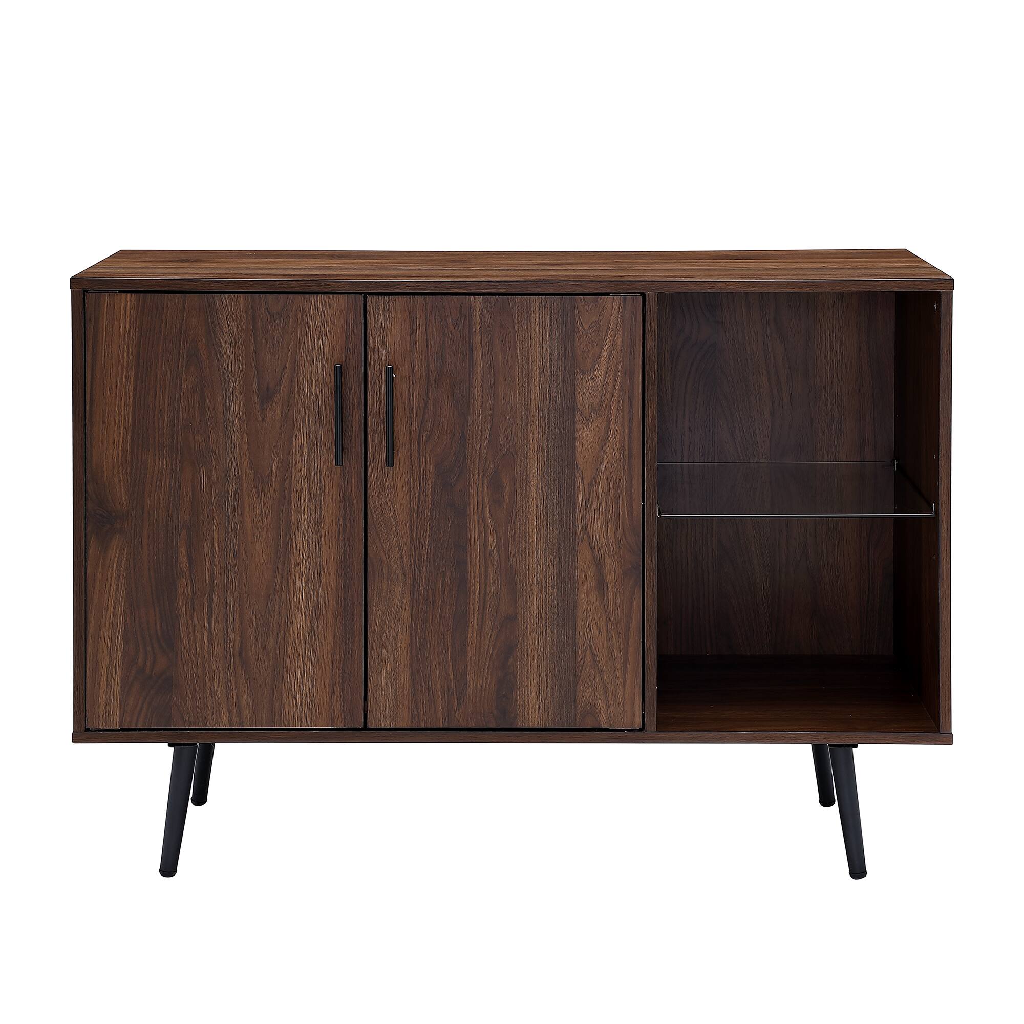 Walker Edison 44" Dark Walnut Mid Century Modern Buffet