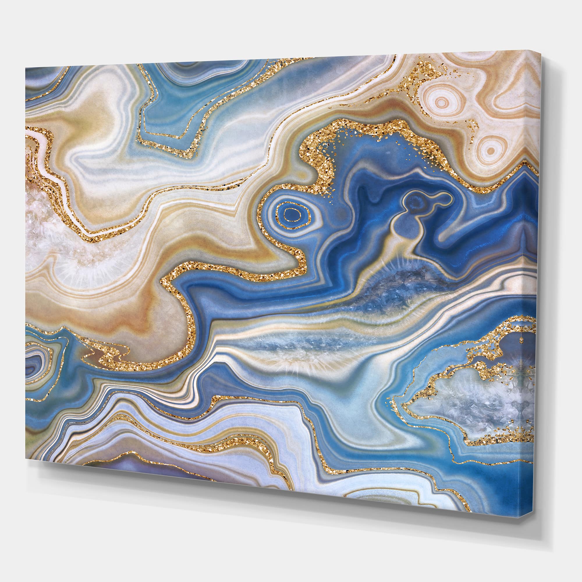 Designart - Ocean Blue Golden Jasper Agate II