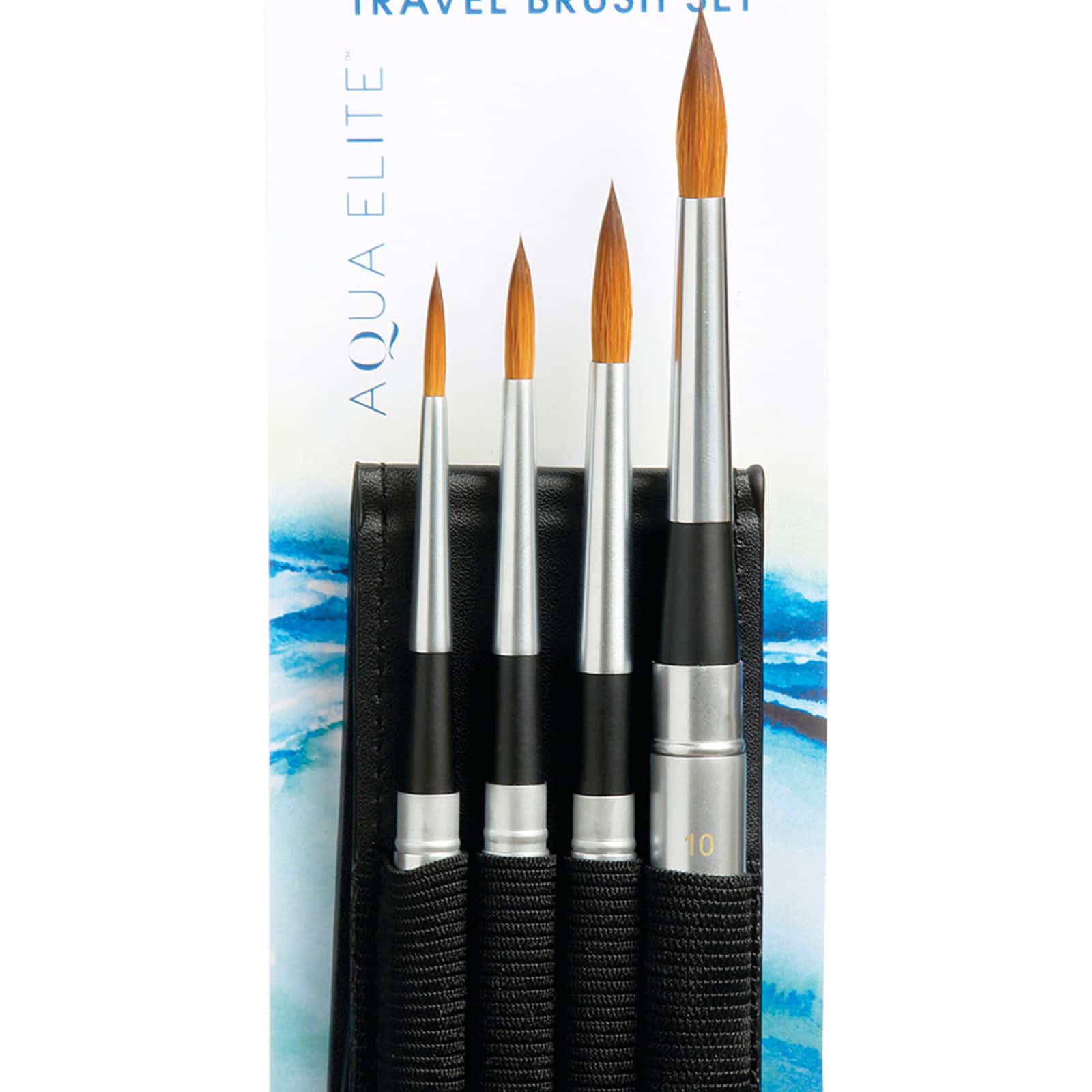 Princeton™ Aqua Elite™ Synthetic Watercolor Travel 4 Piece Watercolor Brush Set