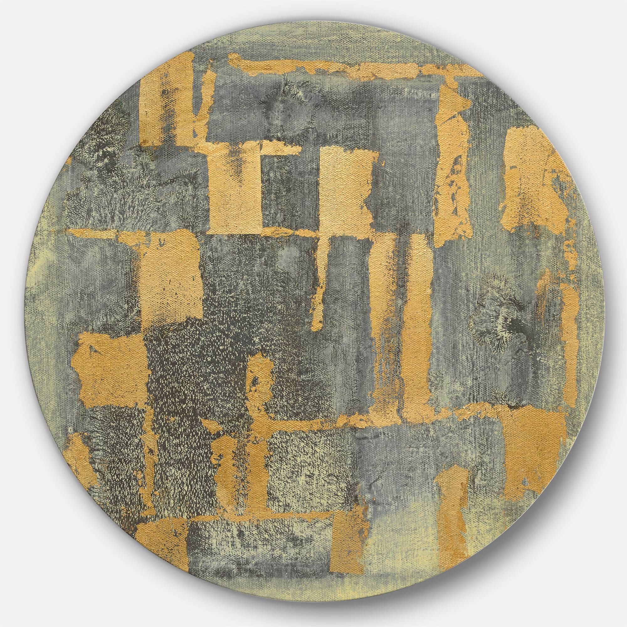 Designart - Glam Metallic Form II - Glam Metal Circle Wall Art