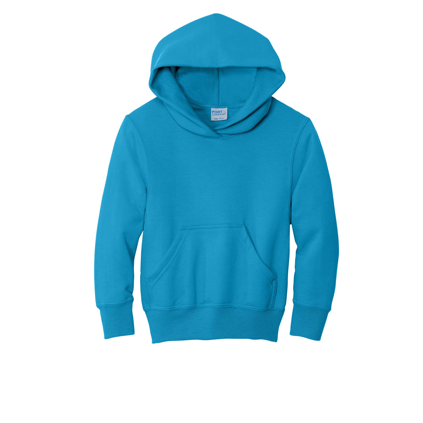 Port & Company® Youth Neon Fleece Pullover Hooded Sweatshirt, Size