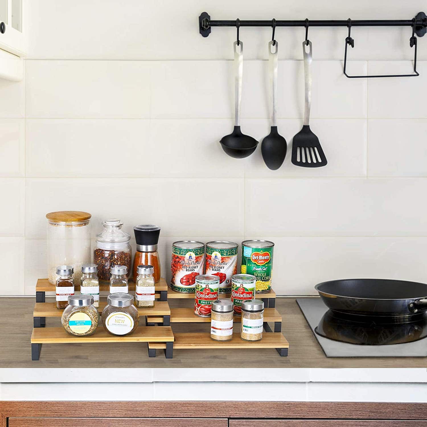 3-Tier Expandable Step Spice Rack Set