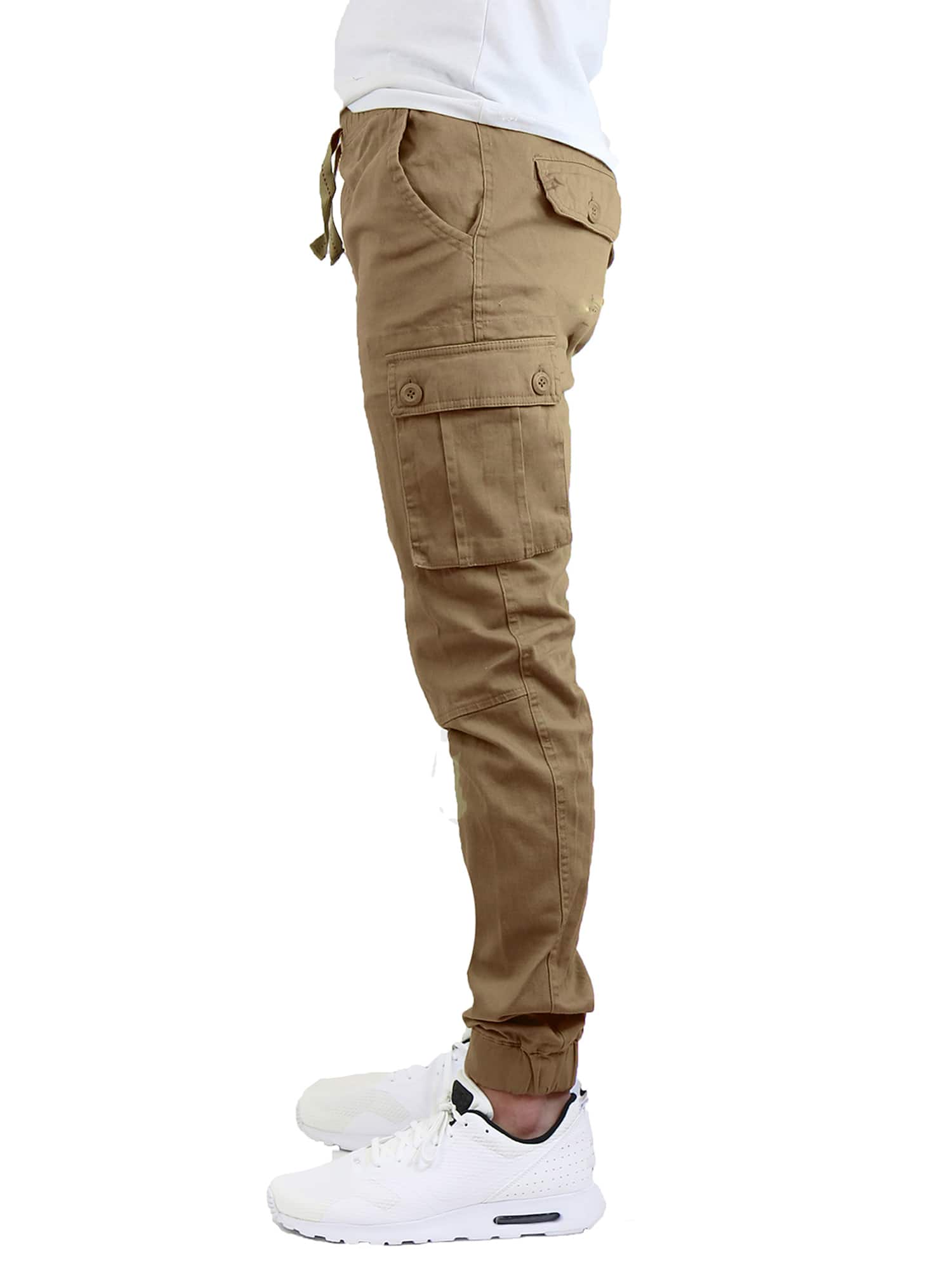 Galaxy by Harvic Slim Fit Cotton Stretch Twill Men's Cargo Joggers