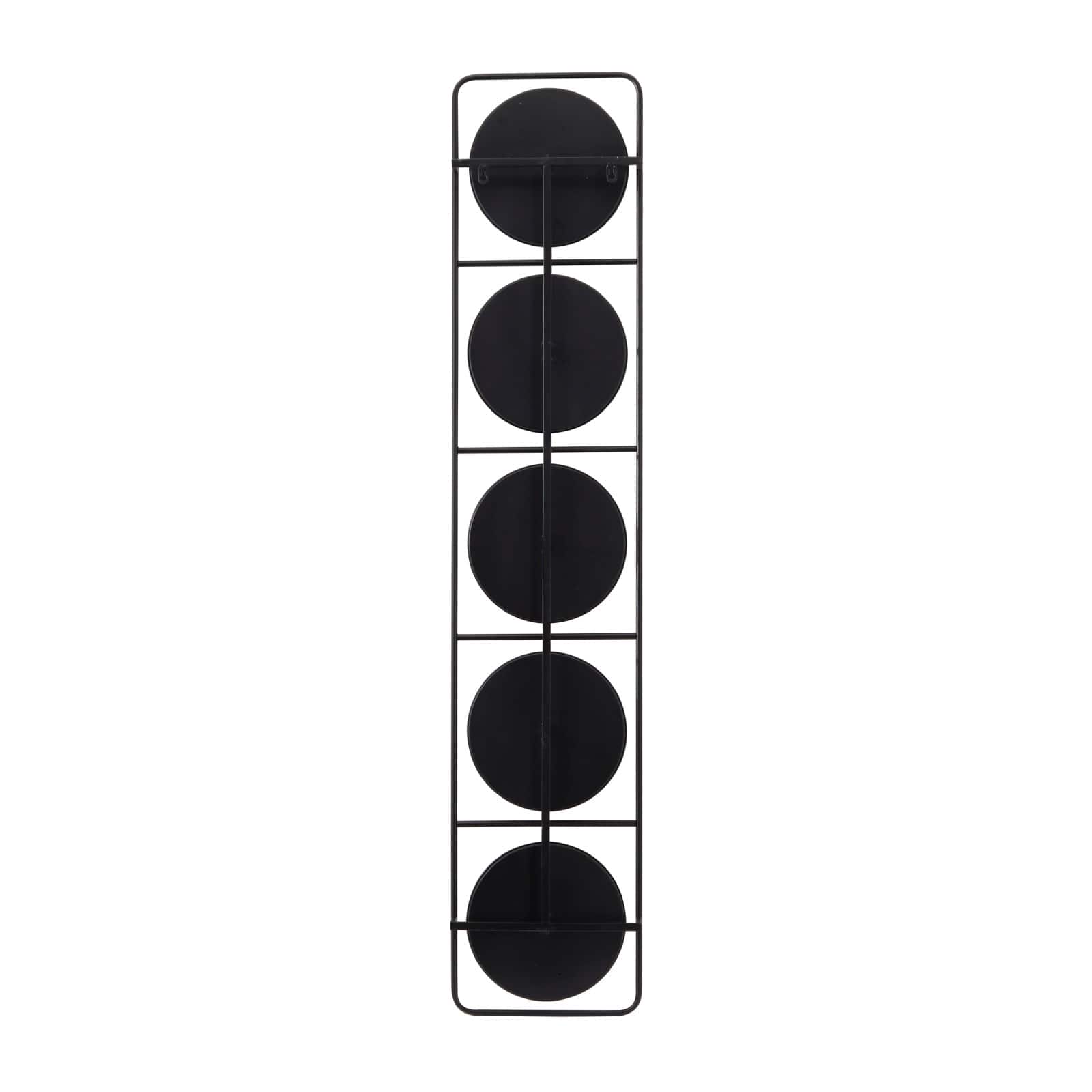Black Modern Wall Mirror, 12" x 3" x 58"