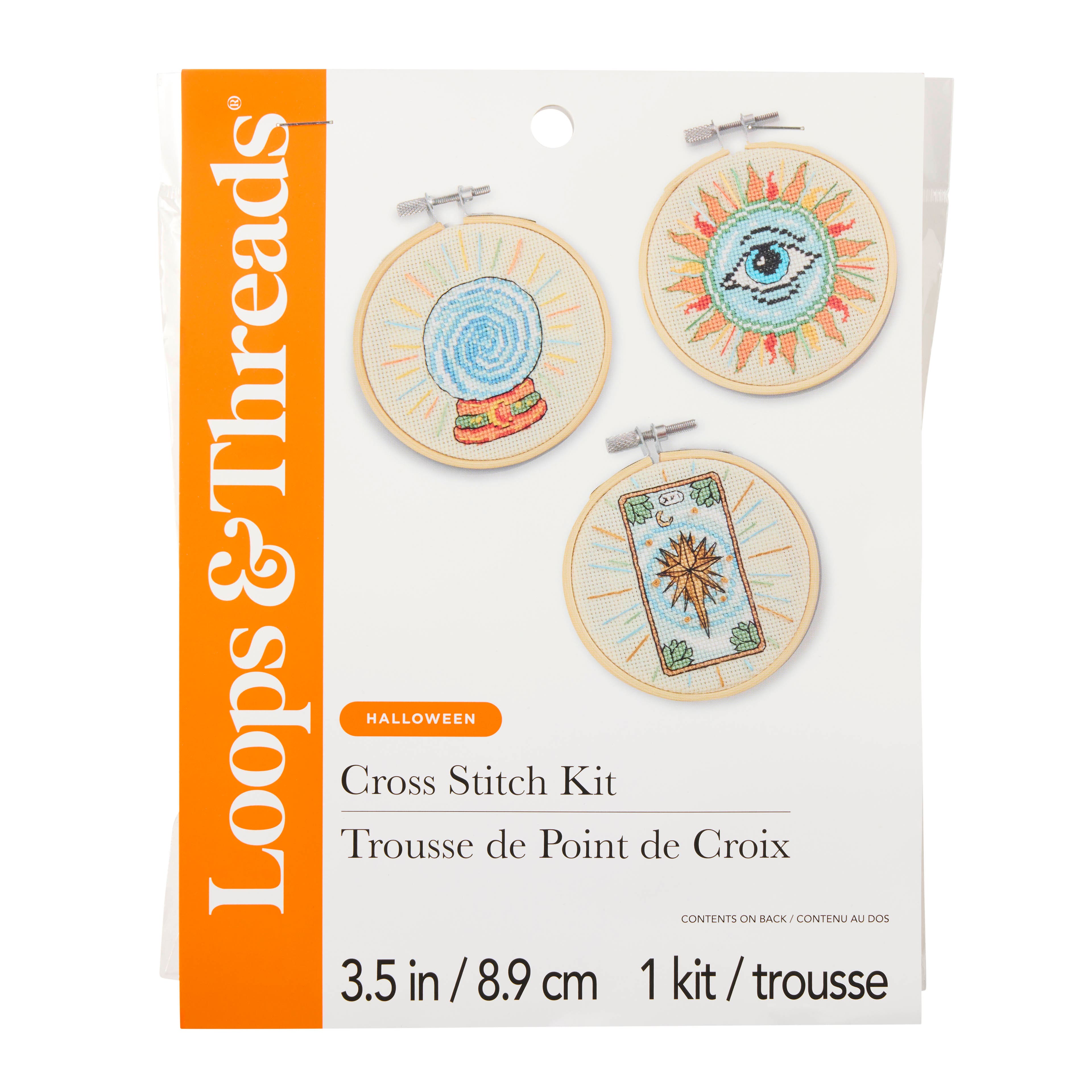 3.5" Mystical Icons Halloween Counted Cross Stitch Kit by Loops & Threads®