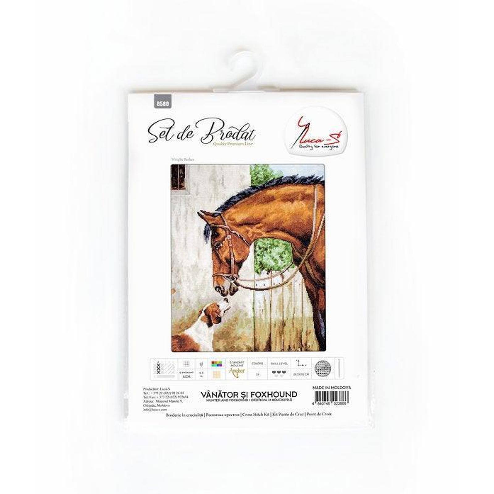 Luca-s Hunter And Foxhound Counted Cross Stitch Kit