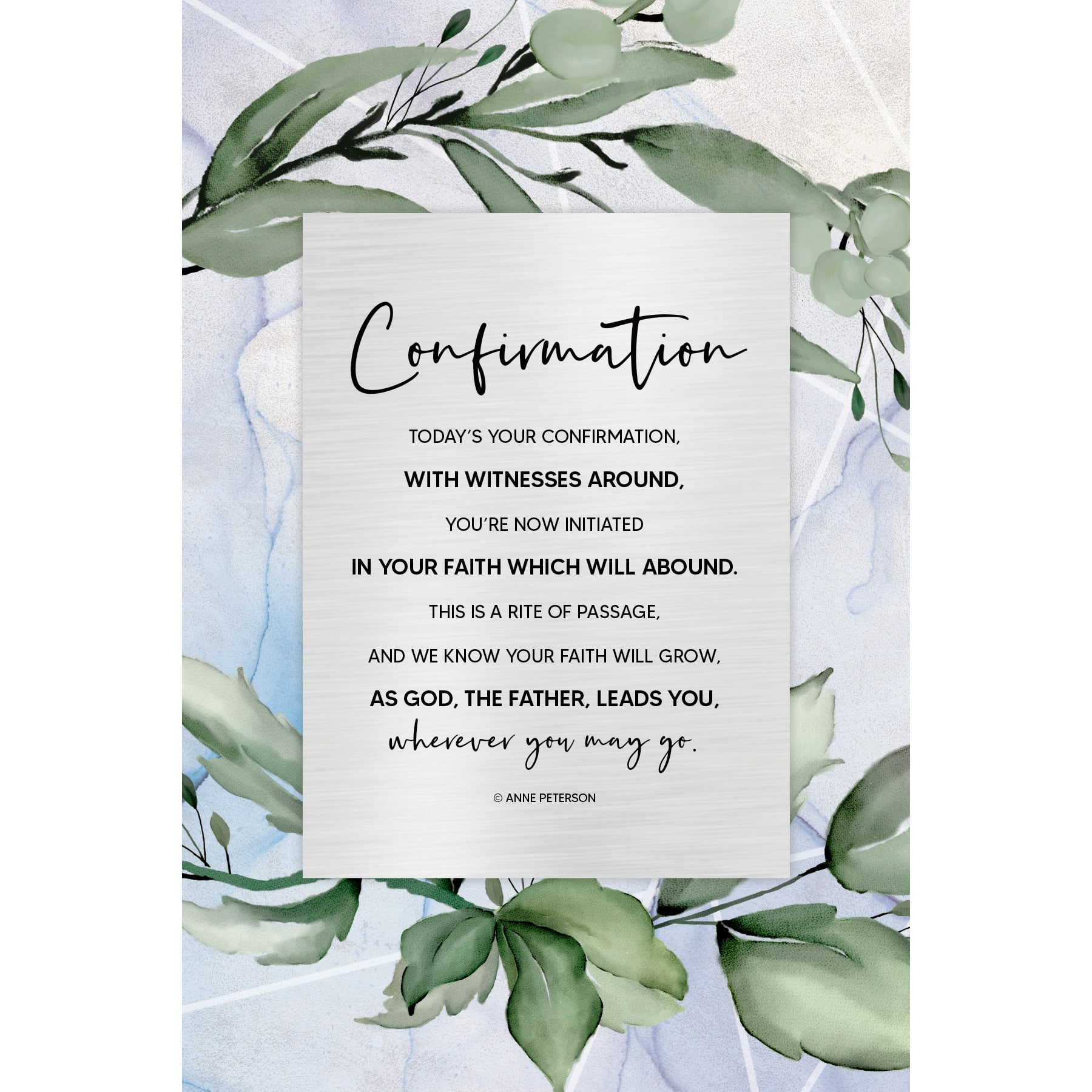 9" Confirmation Plaque
