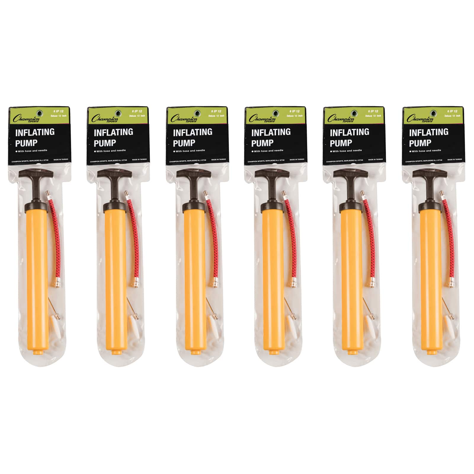 Champion Sports Plastic Hand Air Pump, 6ct.