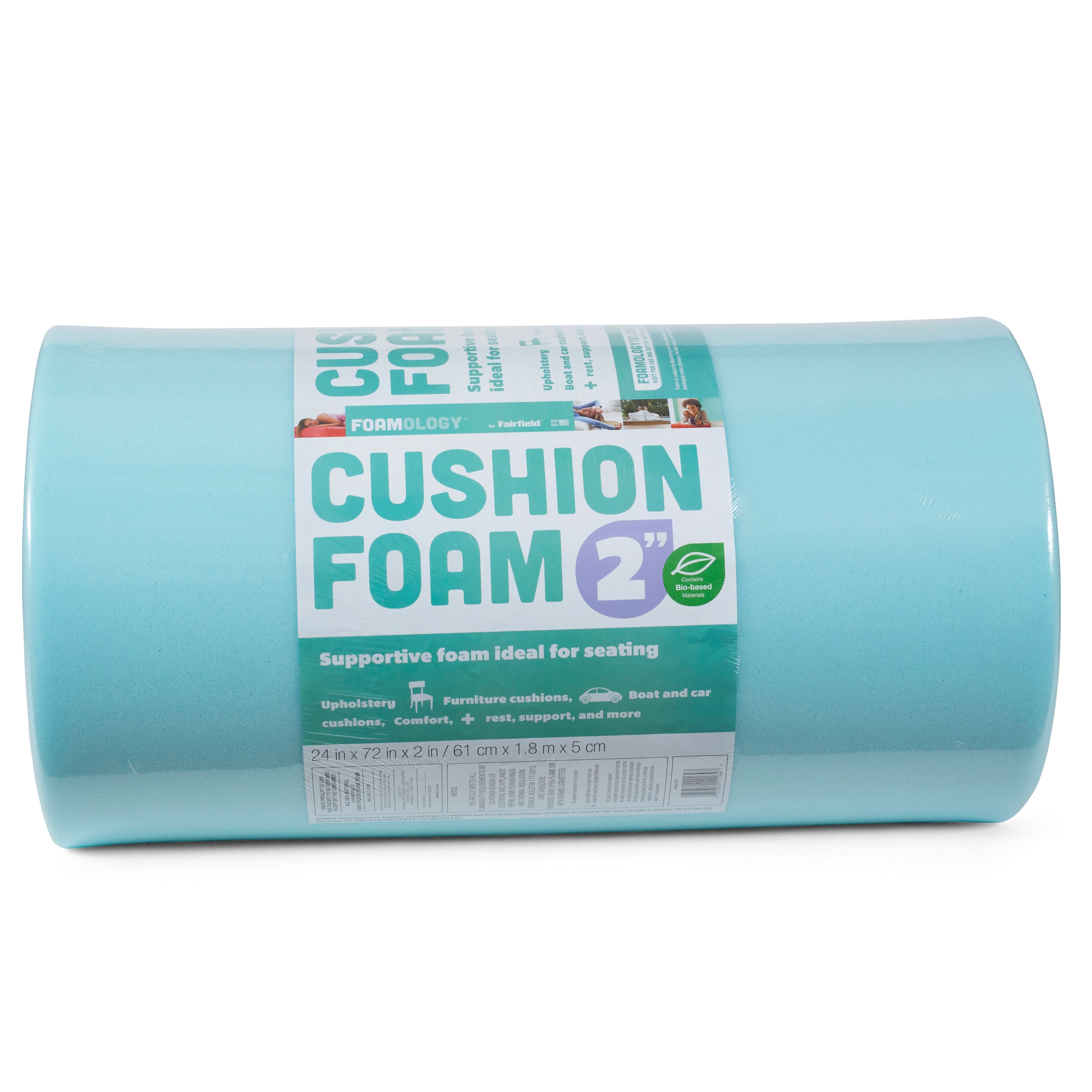Foamology® Soft Support Cushion Foam, 24" x 72" x 2"