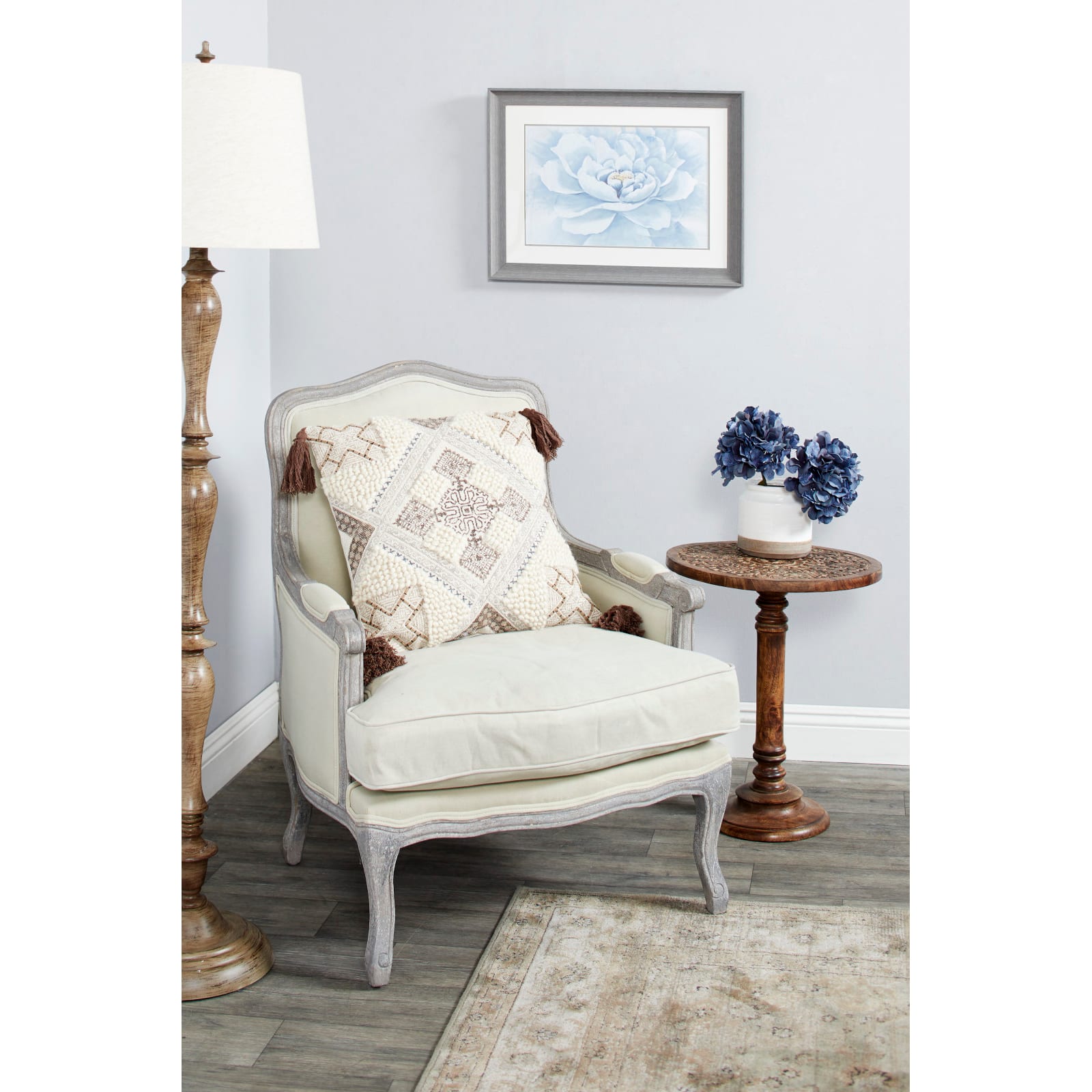 Brown Mango Wood Traditional Accent Table