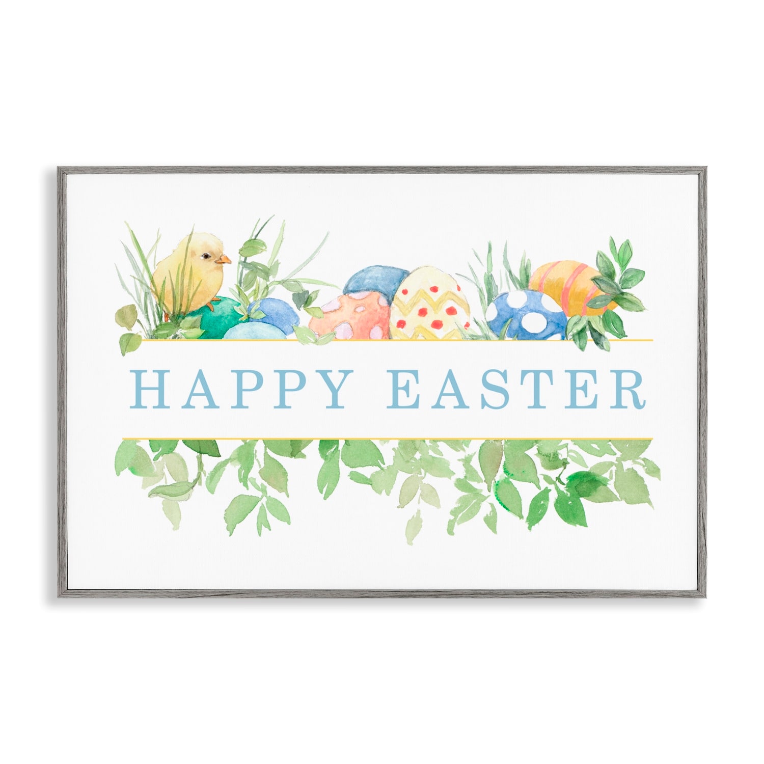 Stupell Industries Floral Happy Easter Framed Giclee Art
