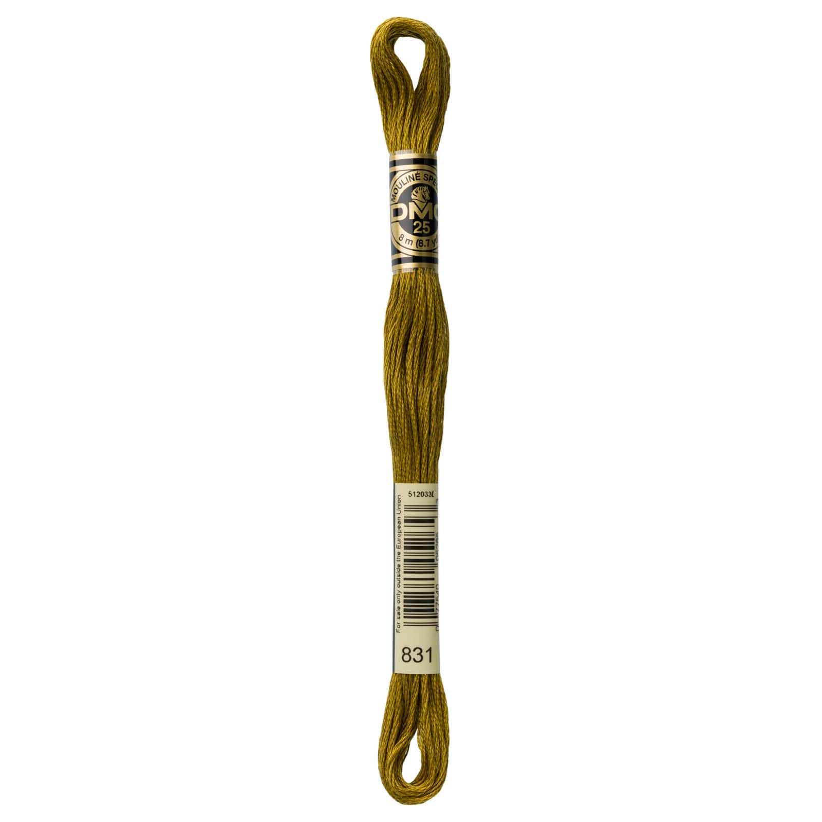 DMC® 6 Strand Embroidery Floss, Brown, Color: 831 MD Golden Olive
