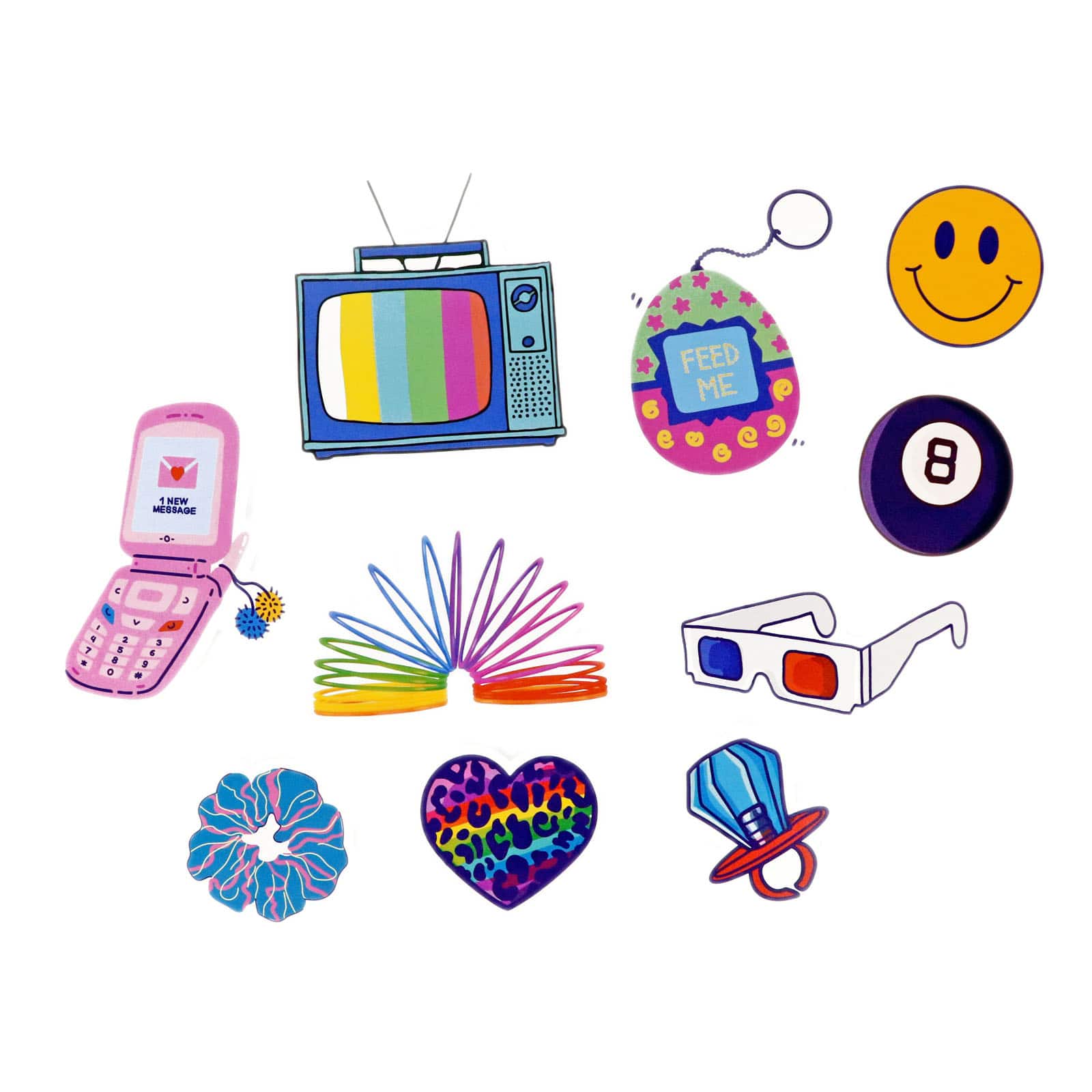 Vinyl Diecut Retro Sticker Set by Recollections™