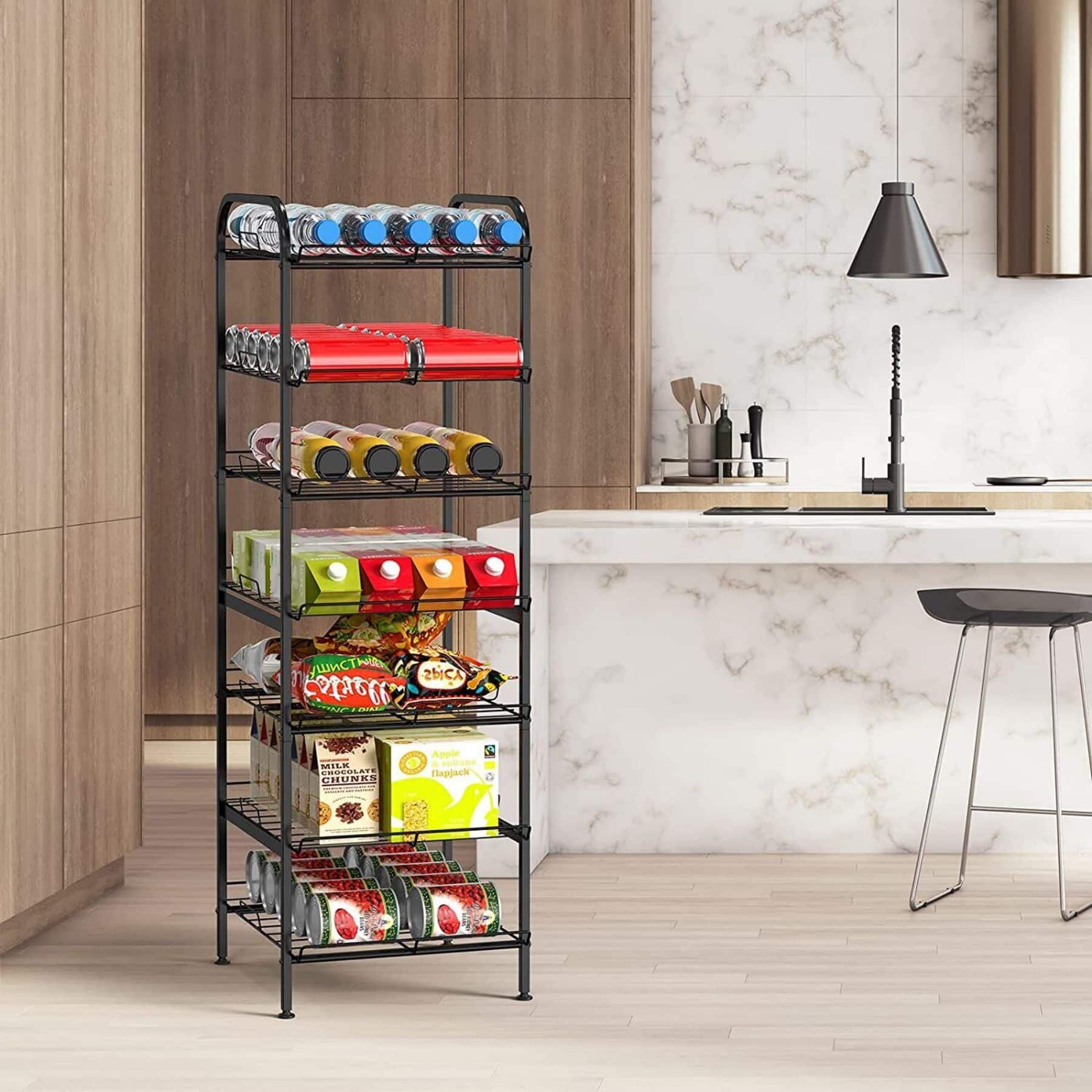 NEX™ 43" Black Freestanding 7-Tier Water Bottle Organizer