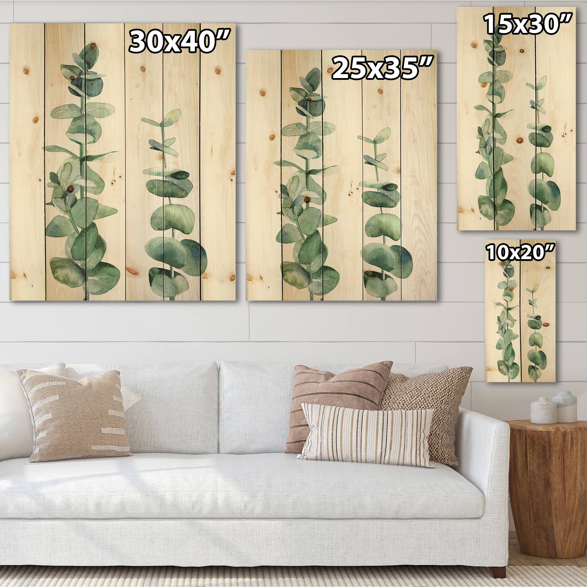Designart - Silver Blue Eucalyptus Branch