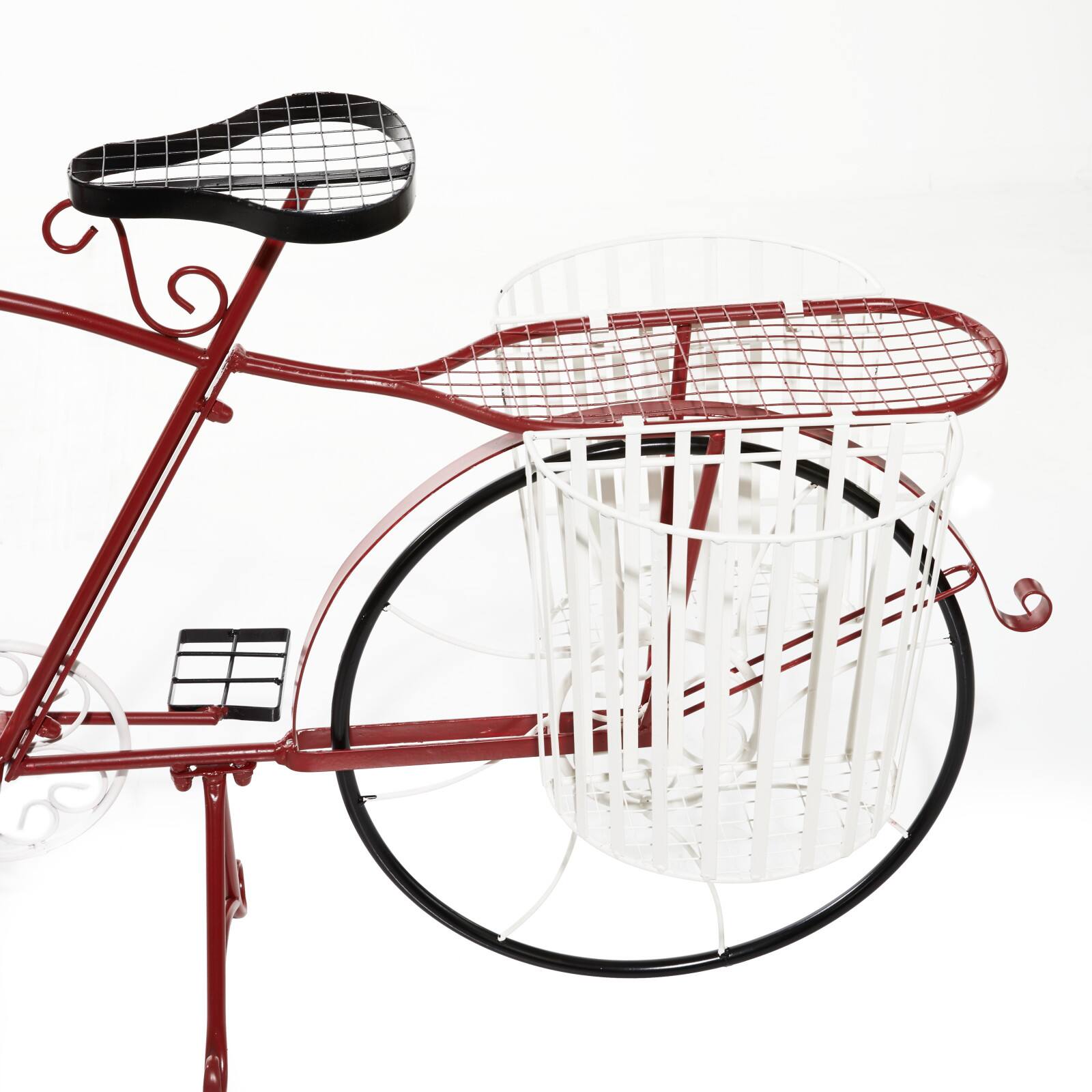 52" Red Metal Farmhouse Bicycle Planter