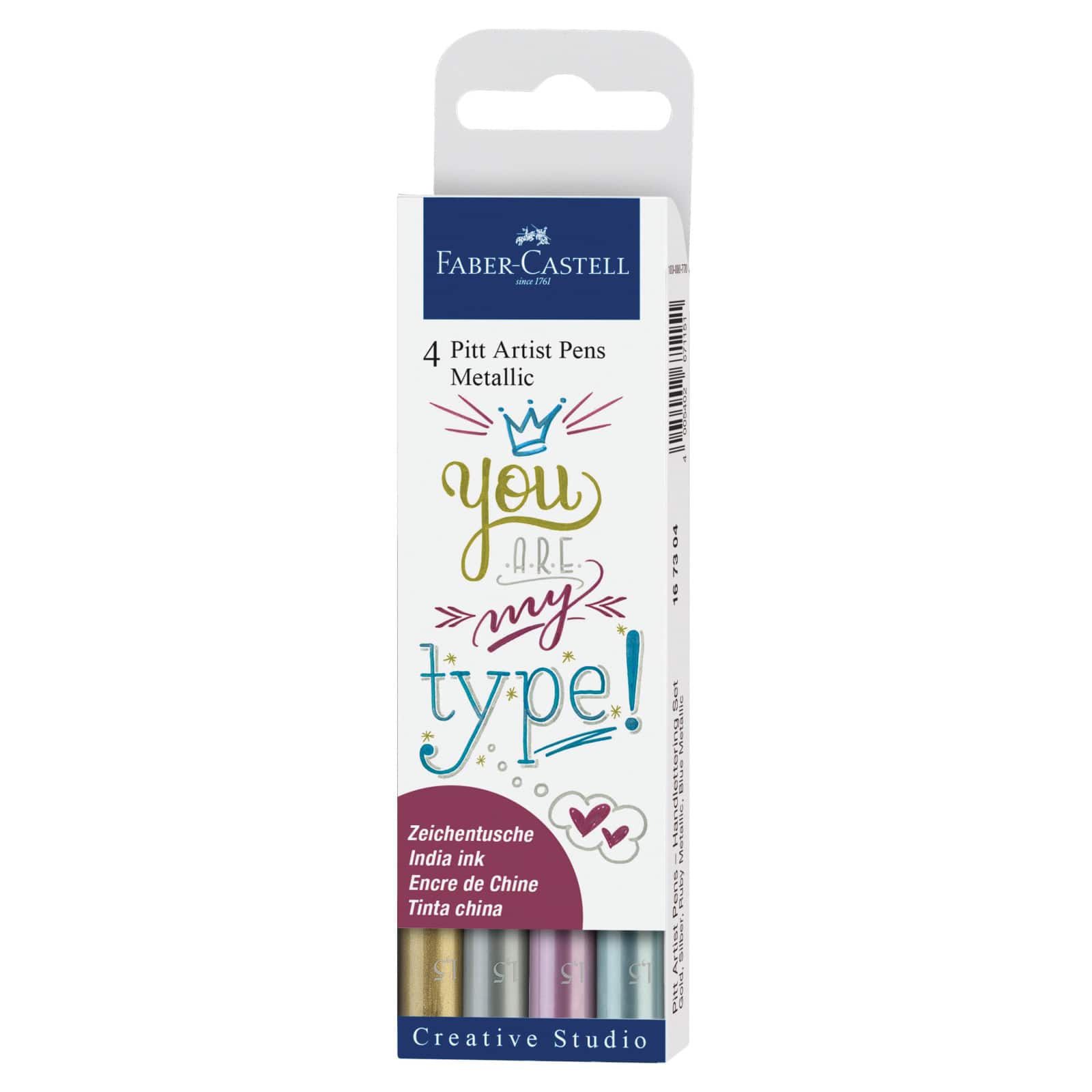 Faber-Castell® PITT® 4 Color Metallic Artist Pen Set