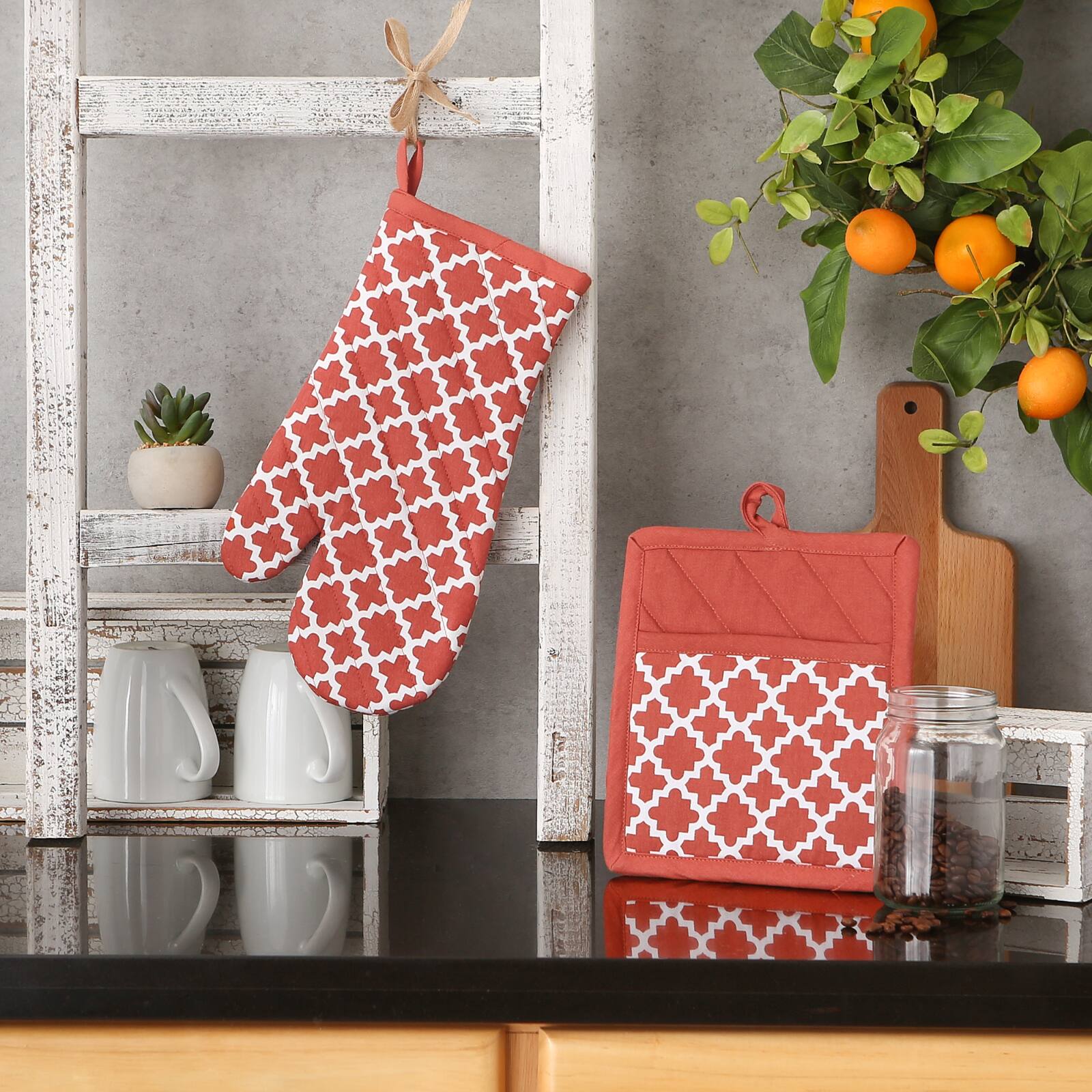 DII® Lattice Oven Mitt & Potholder Set