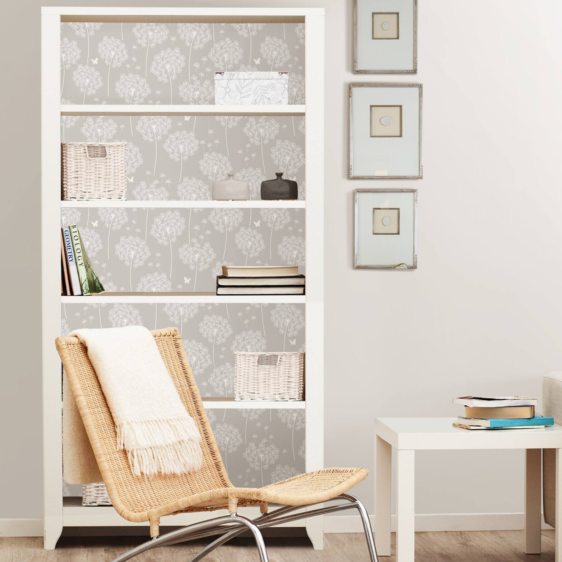 NuWallpaper Dandelion Gray Peel & Stick Wallpaper