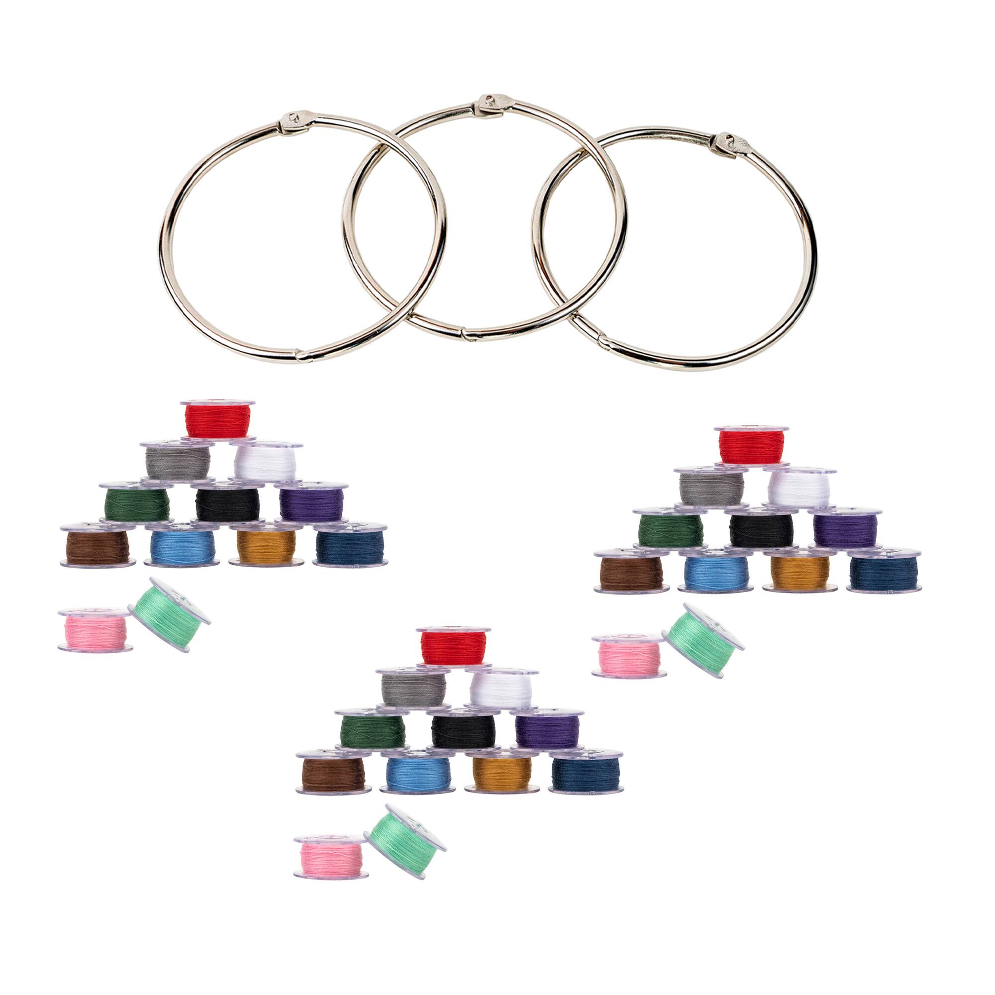 SINGER® Class 15J Sewing Bobbin & Storage Rings Set