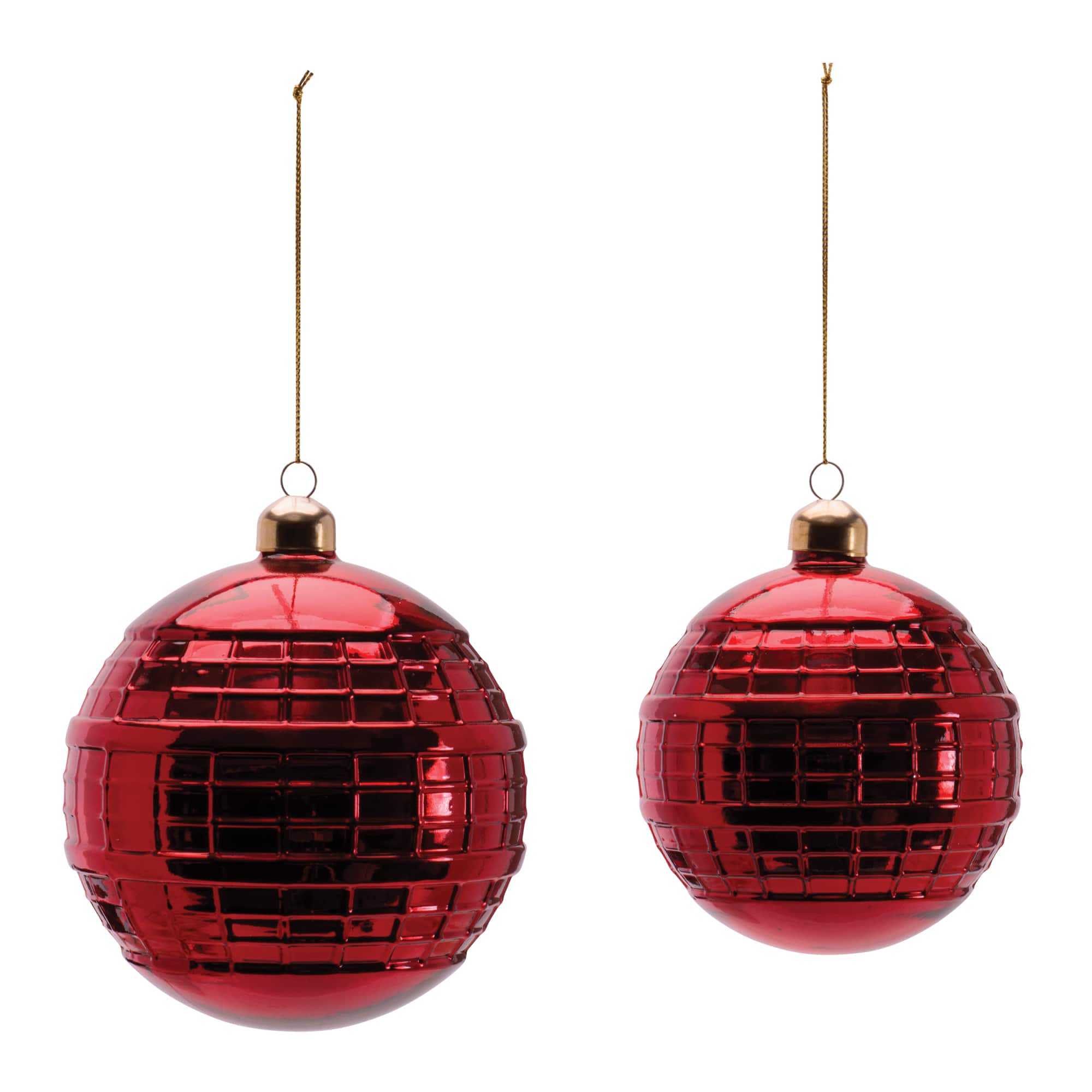Melrose Red Glass Ball Ornament Set