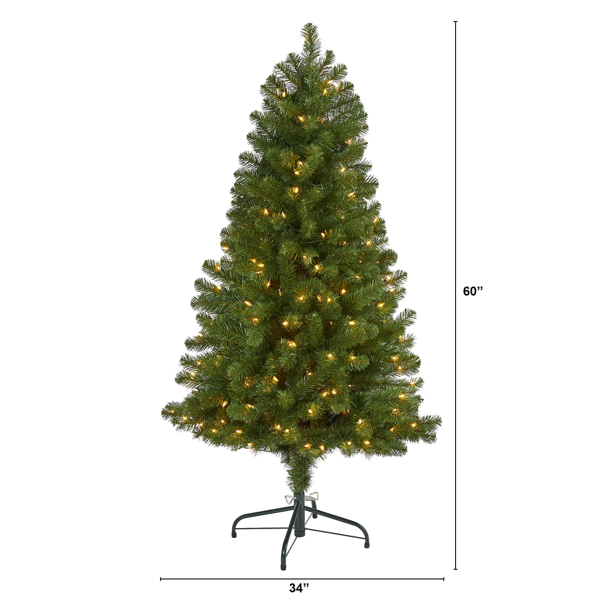 5ft. Pre-Lit Virginia Fir Artificial Christmas Tree, Clear Lights