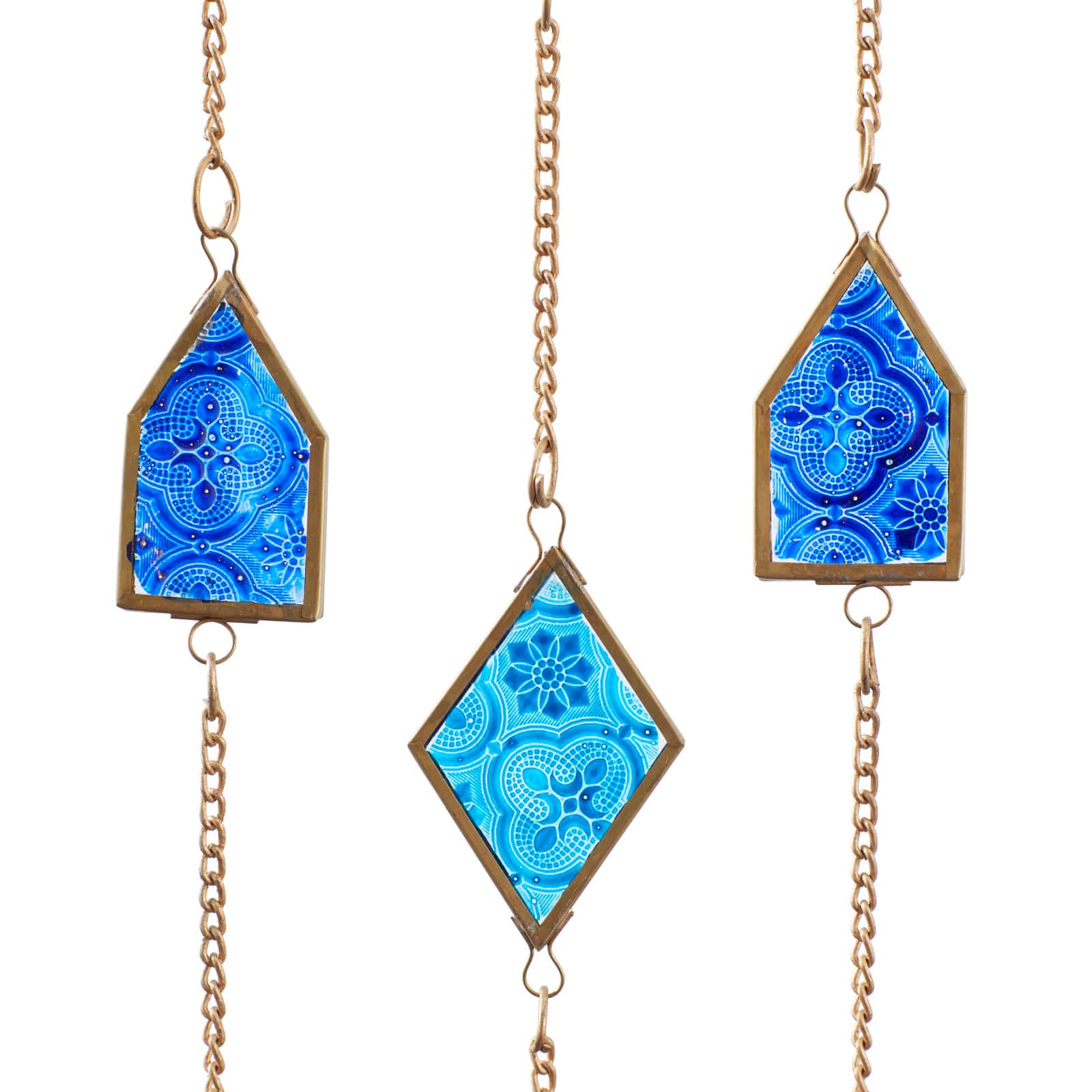 Multi Metal Contemporary Windchime, 29" x 17" x 2"