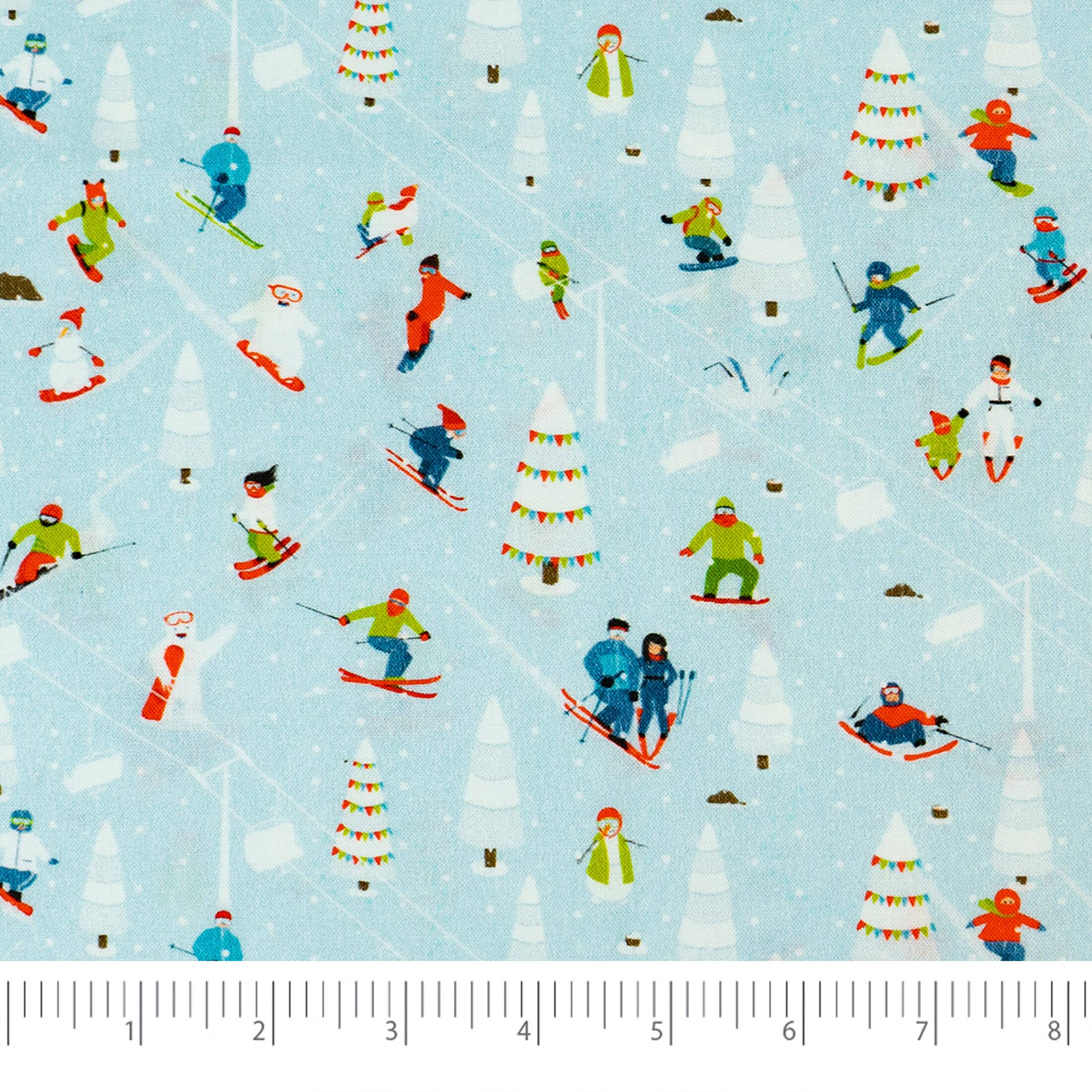 SINGER Scandinavian Christmas Print Ringspun Cotton Fabric Bundle