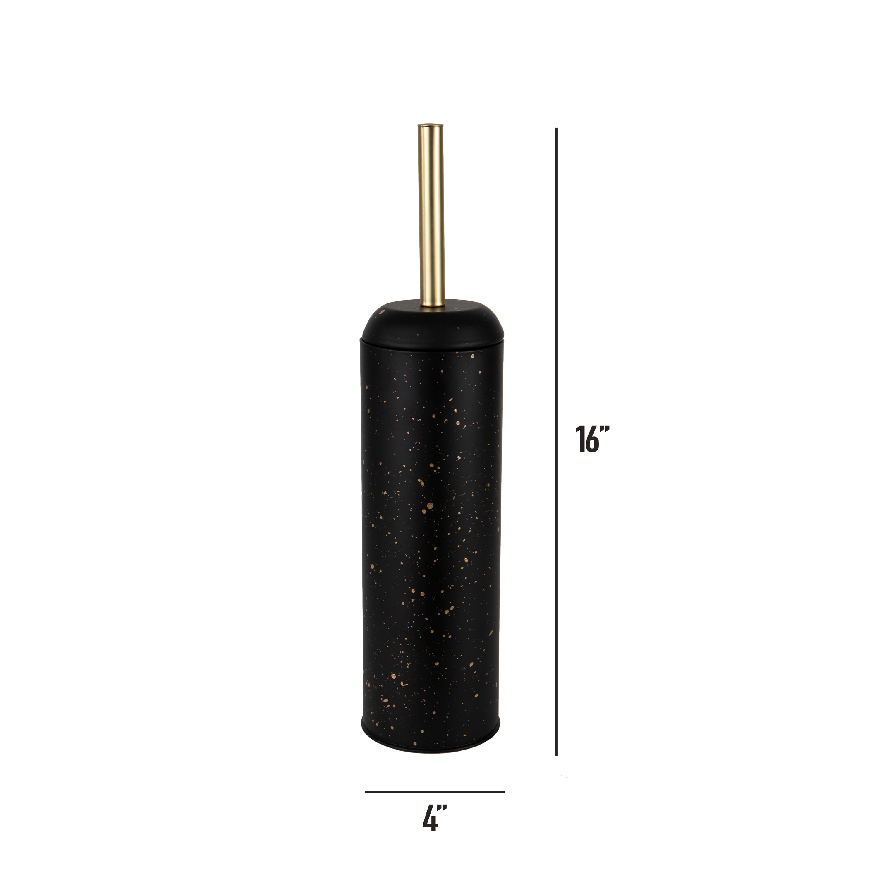 Elle Décor Black & Gold Speckled Toilet Brush & Holder