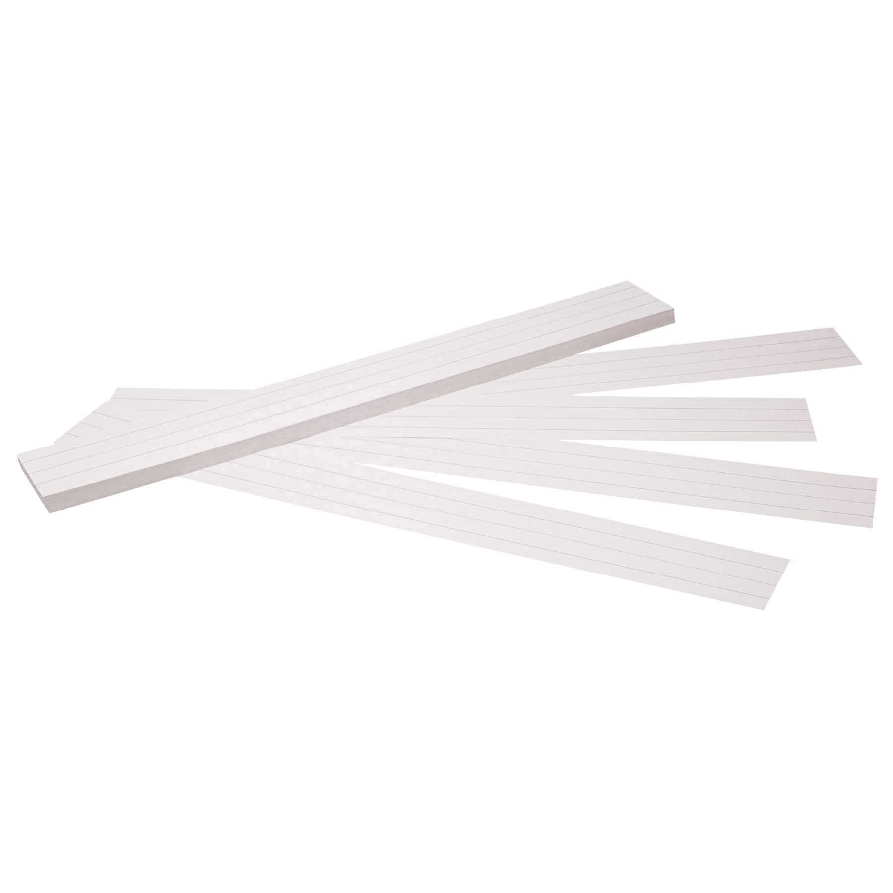 White Sentence Strips, 3" x 24"