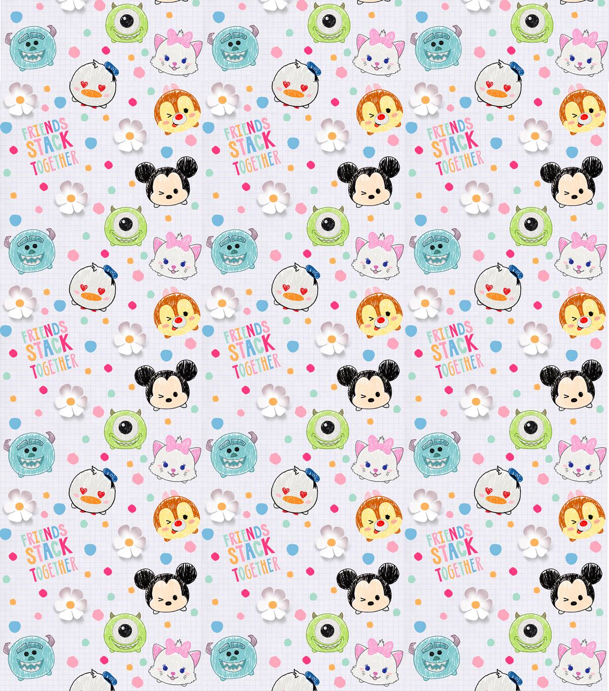 Disney® Tsum Tsum I Love My Friends Cotton Fabric