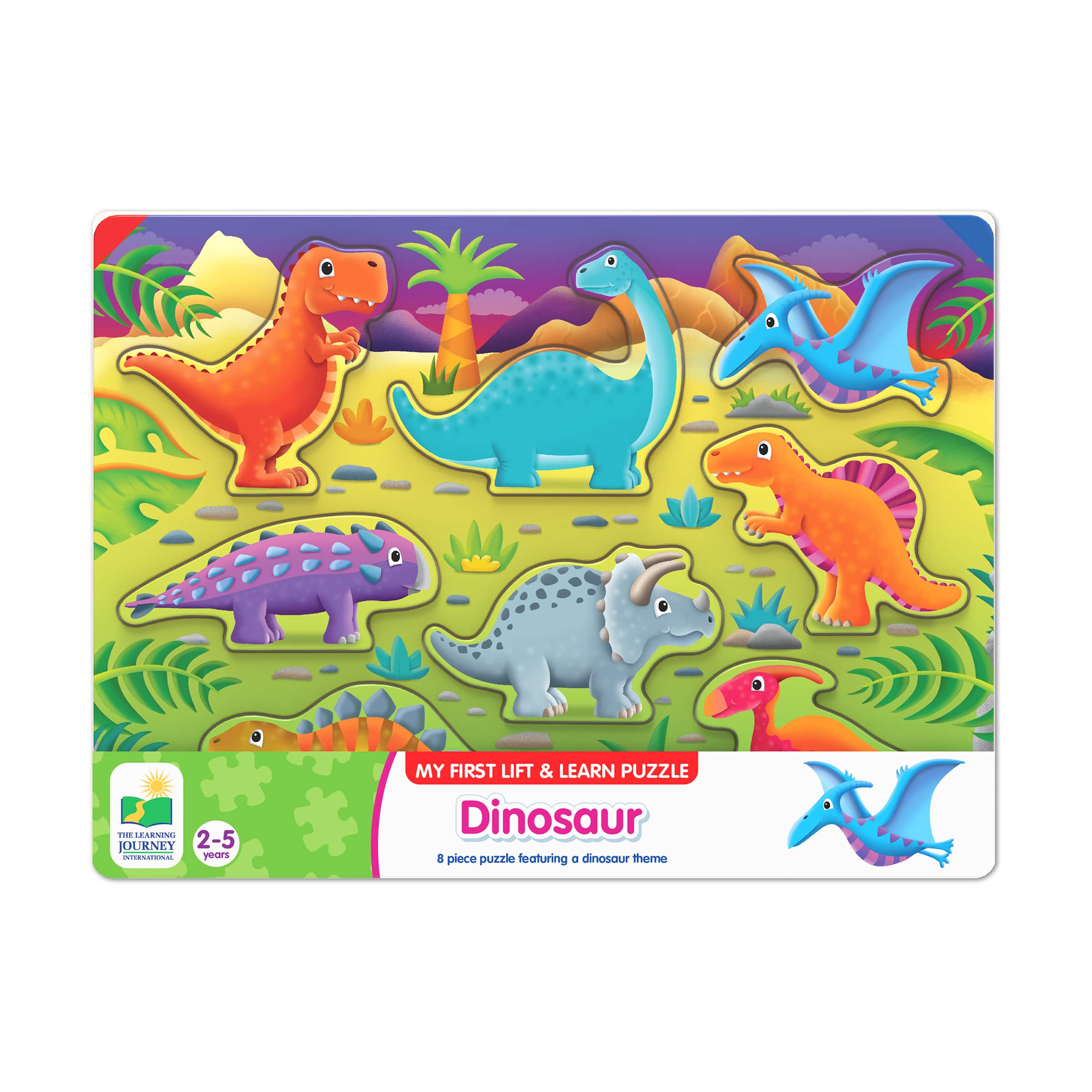 My First Lift & Learn Puzzle - Dinosaur: 8 Pcs