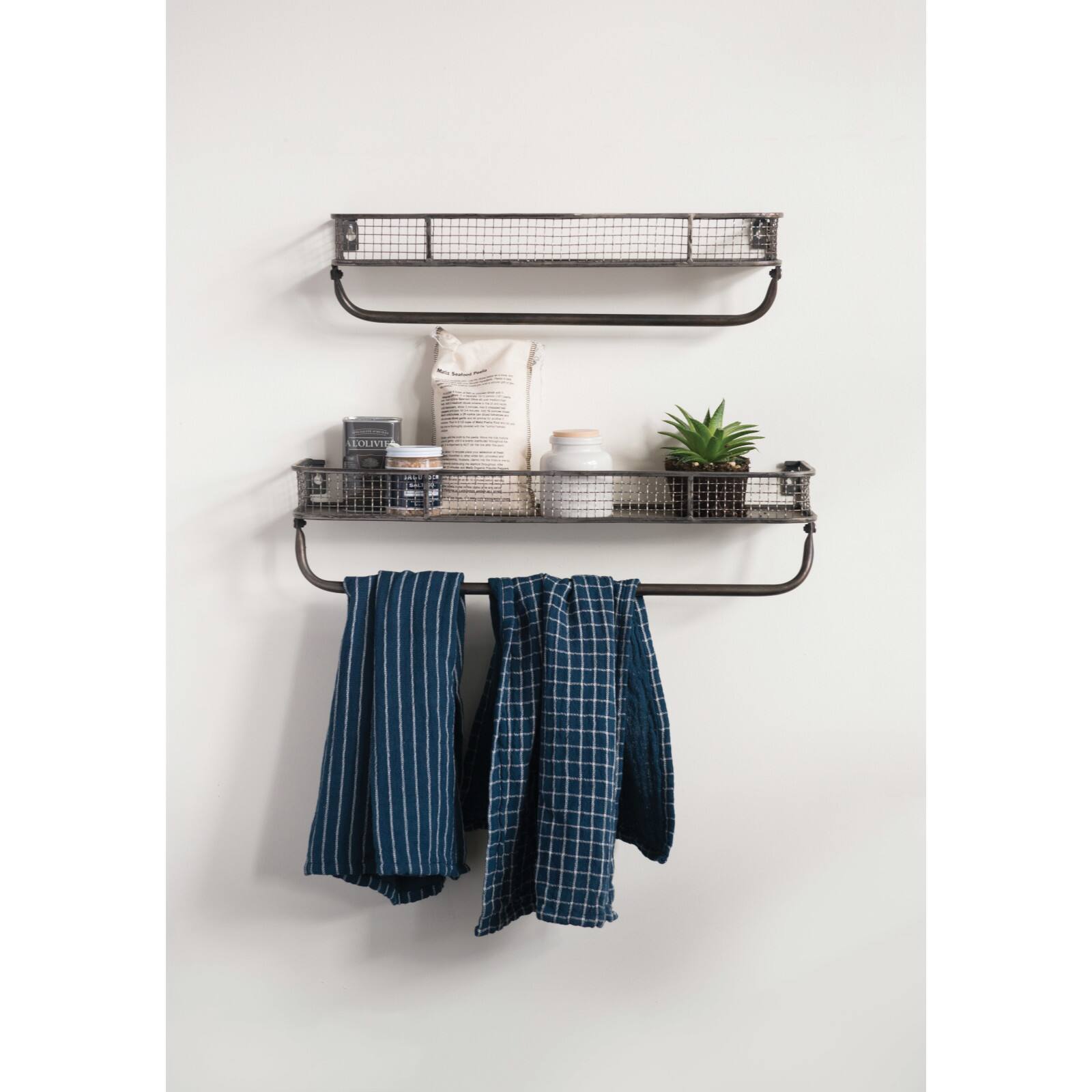 Hello Honey® Metal Wall Shelf with Hanging Bar Set