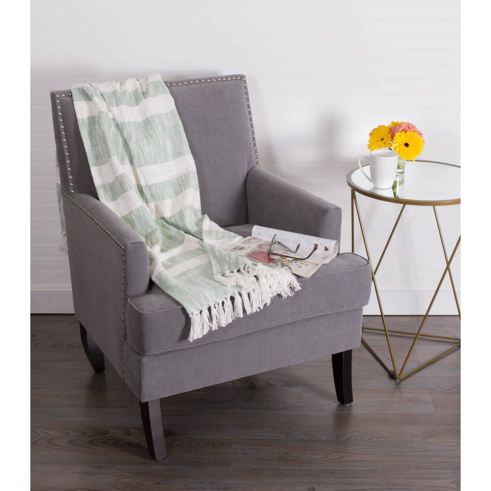 DII® Mint Slub Stripe Throw