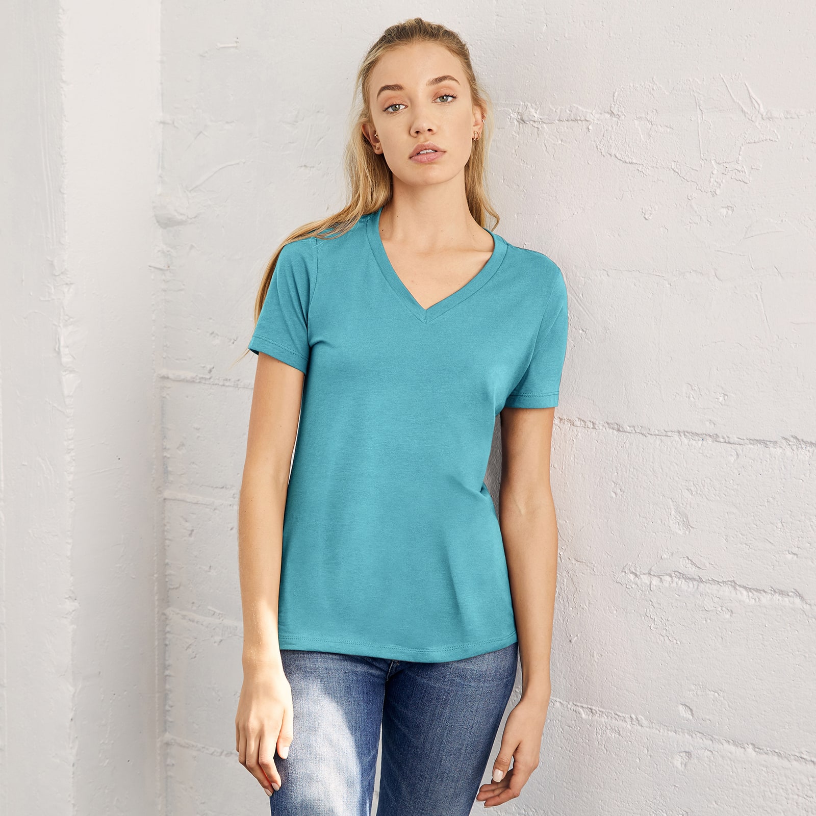 6 Pack: BELLA+CANVAS® Short Sleeve Women's V-Neck T-Shirt