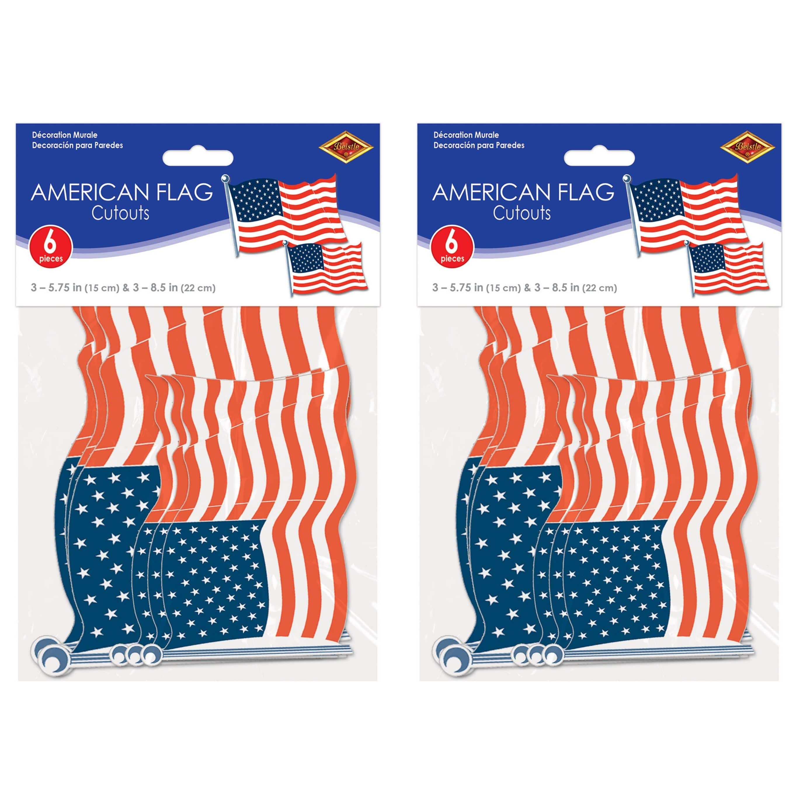 Beistle American Flag Cutouts, 12ct.