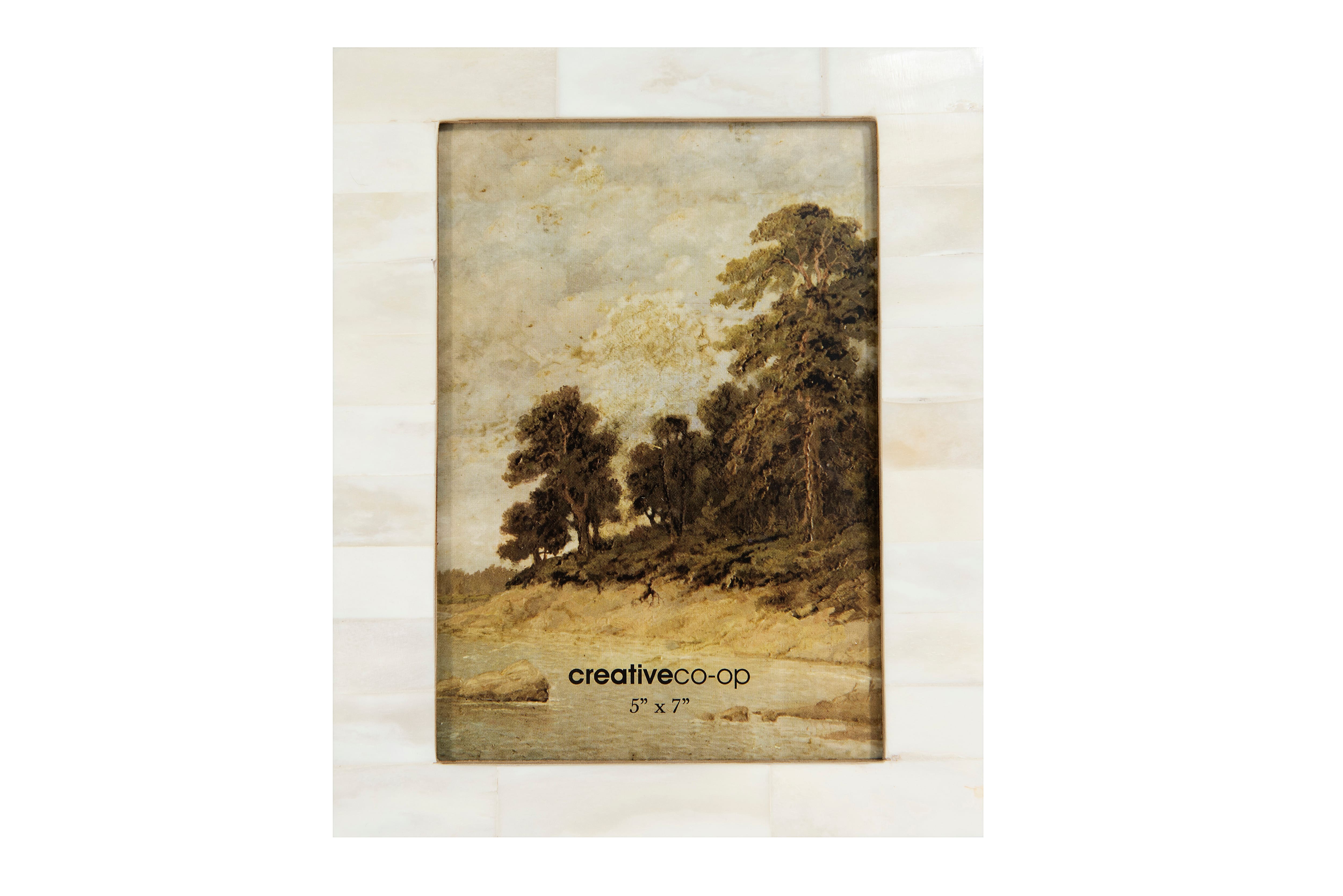 Hello Honey® White & Beige 5" x 7" Photo Frame