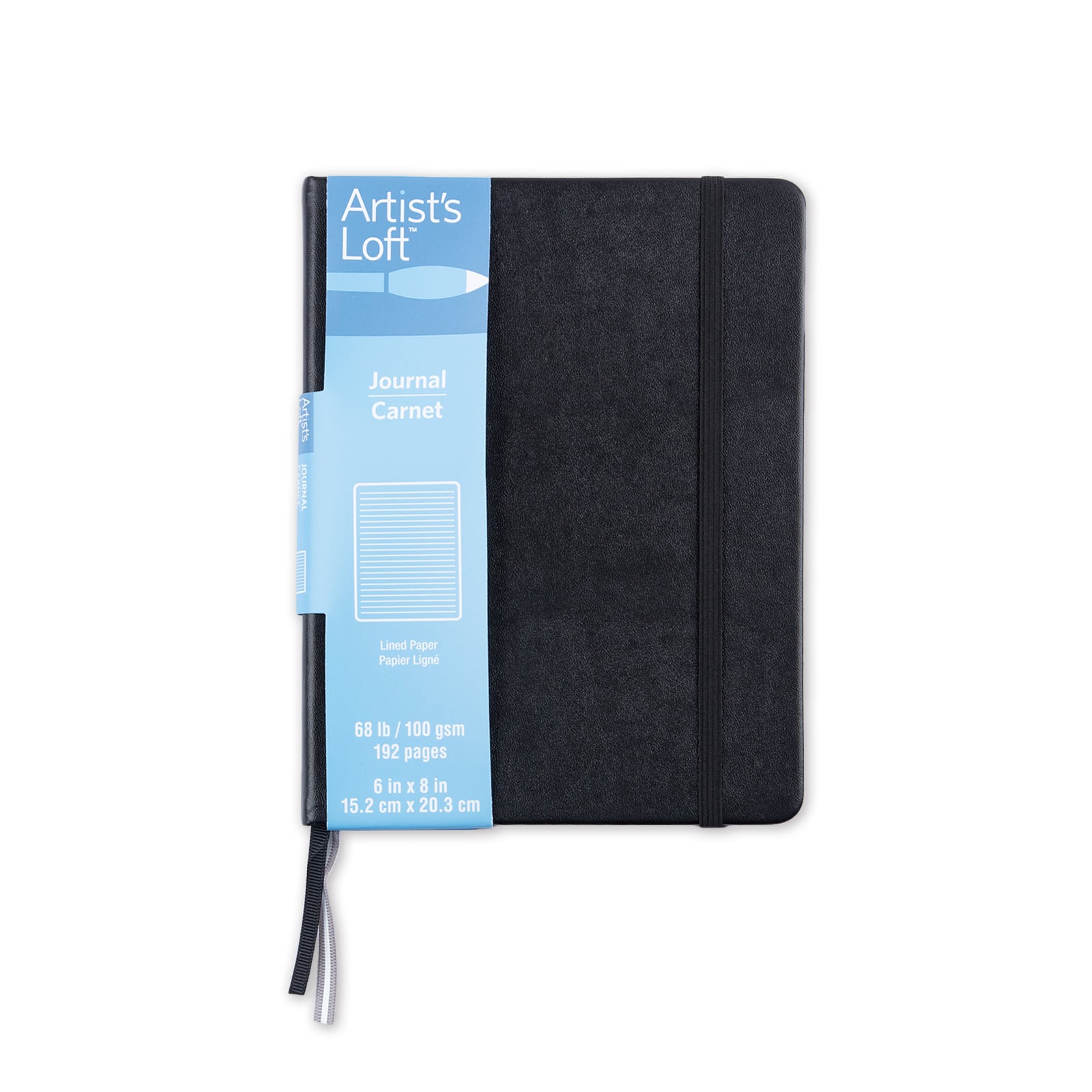 Black Hardcover Lined Journal by Artist's Loft™