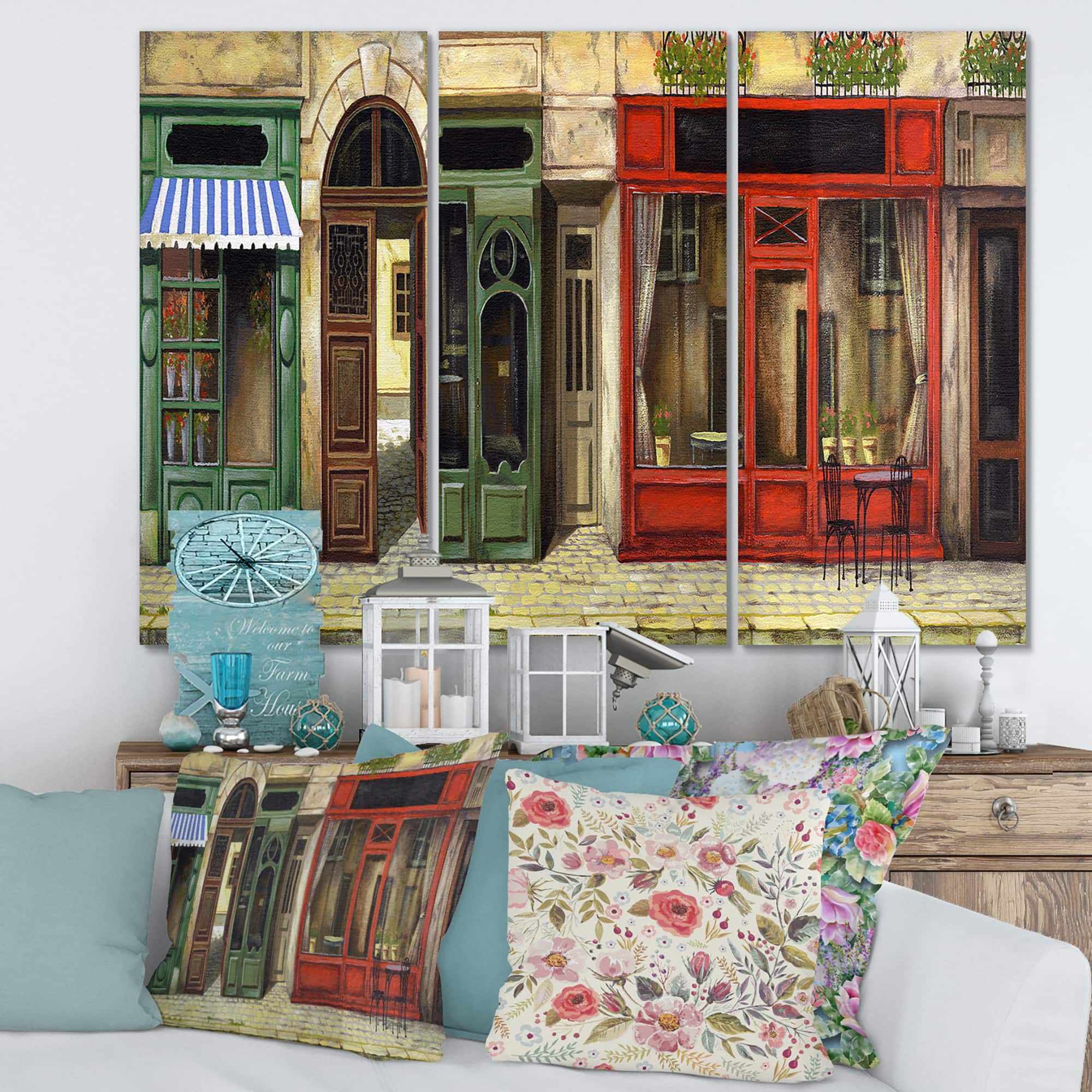 Designart - Red Facade of Charming Shop In Paris II