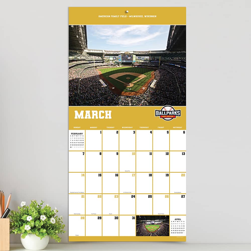 2027 Ballparks Wall Calendar